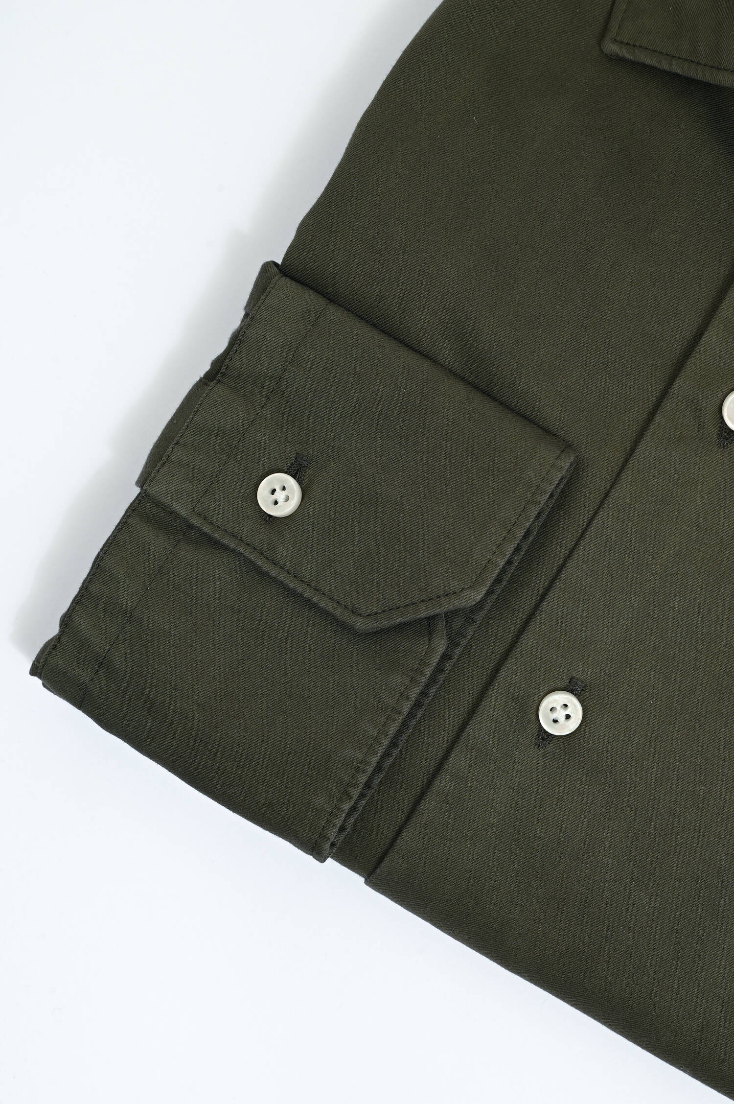 Oxford-Hemd aus Baumwolle in Oliv