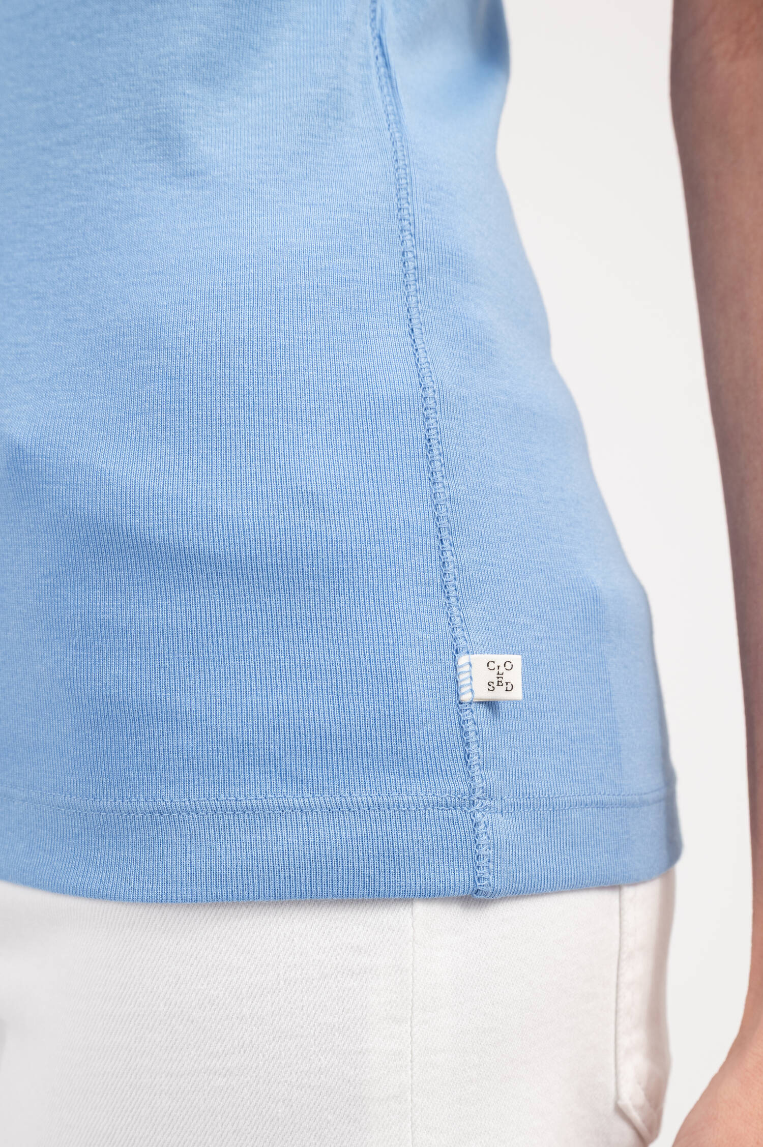 Weiches Basic Shirt in Himmelblau
