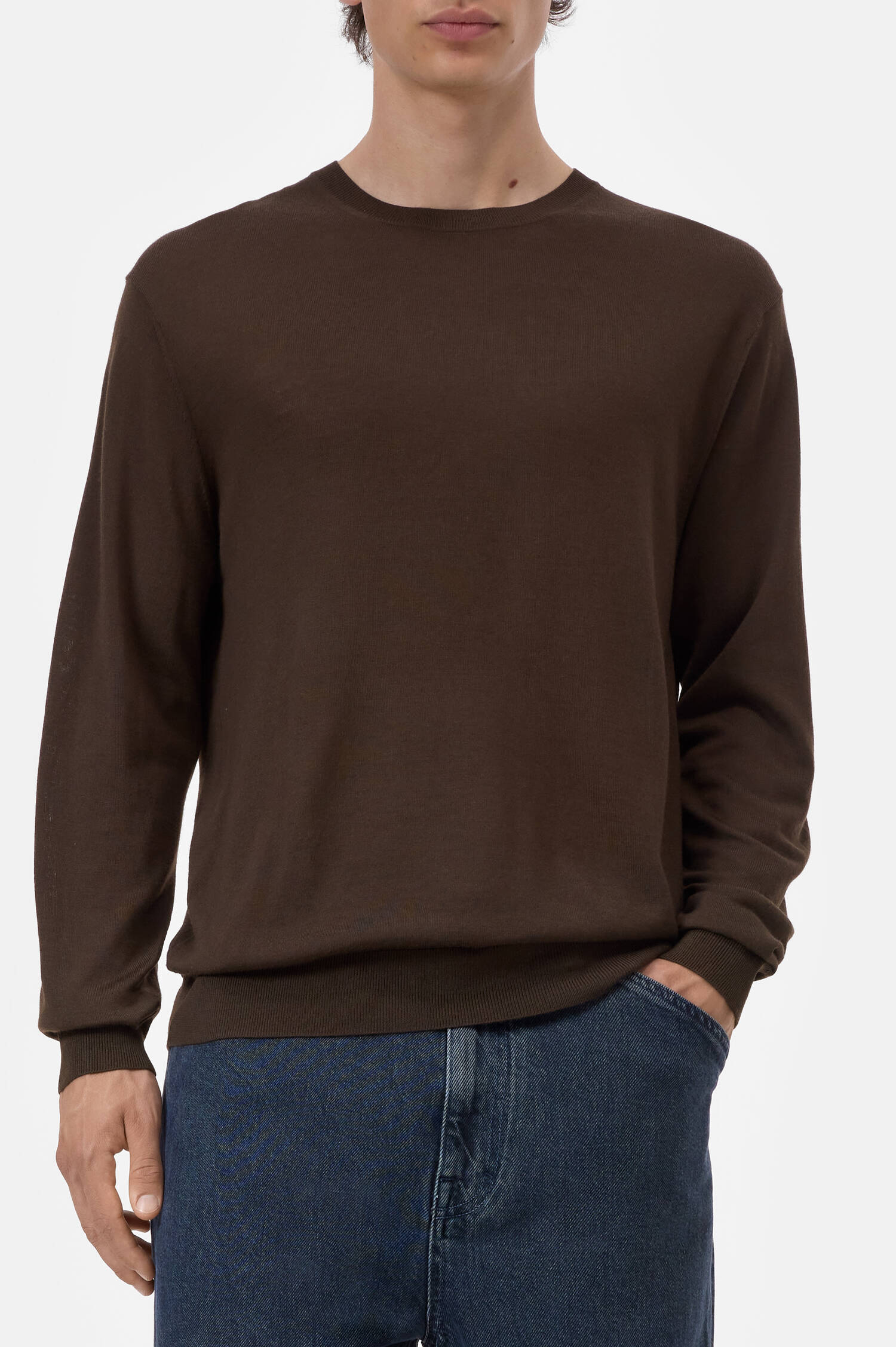 Woll-Pullover in Braun