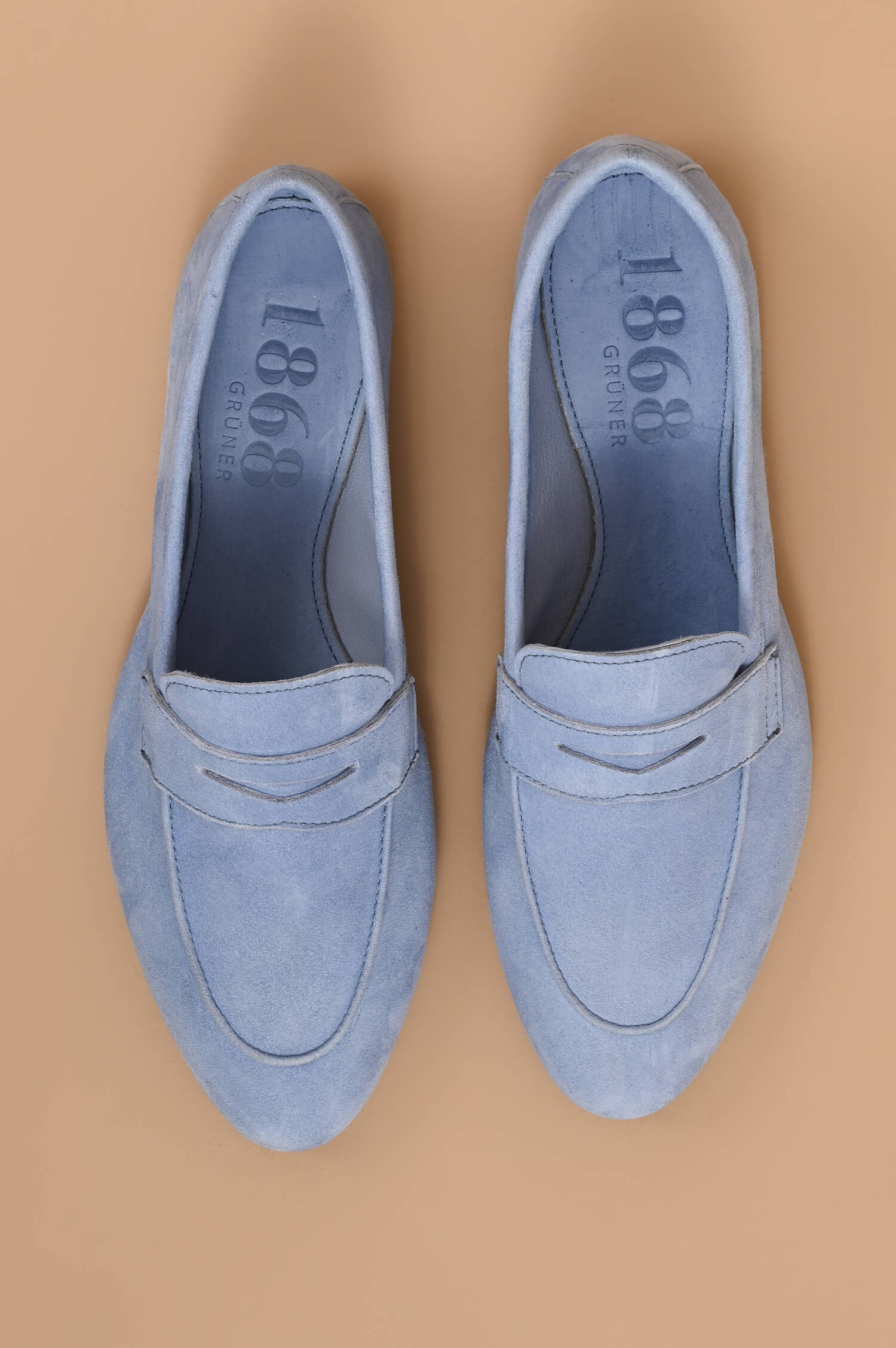 Veloursleder-Loafer in Hellblau Veloursleder-Loafer in Hellblau