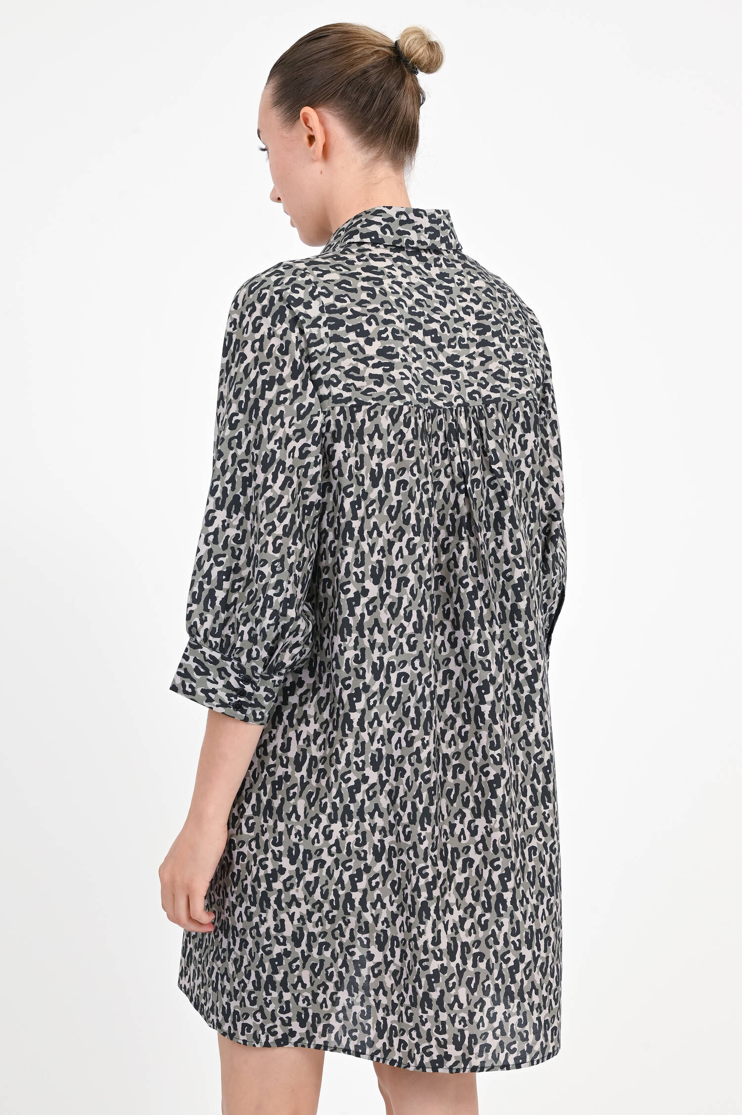  Kleid CHEYANNA mit Leo-Muster in Khaki