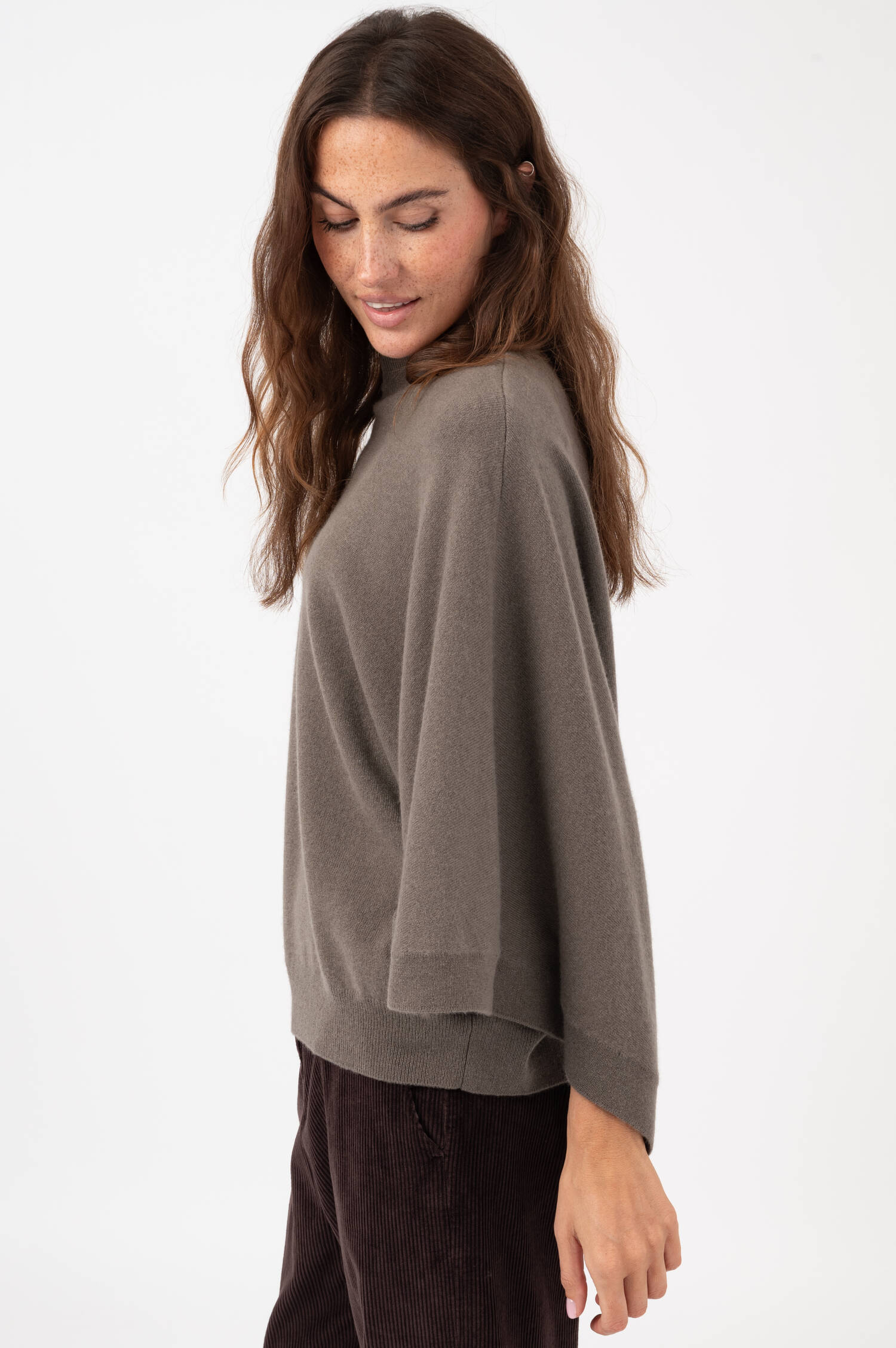 Cashmere Pullover KAJA in Taupe Cashmere Pullover KAJA in Taupe