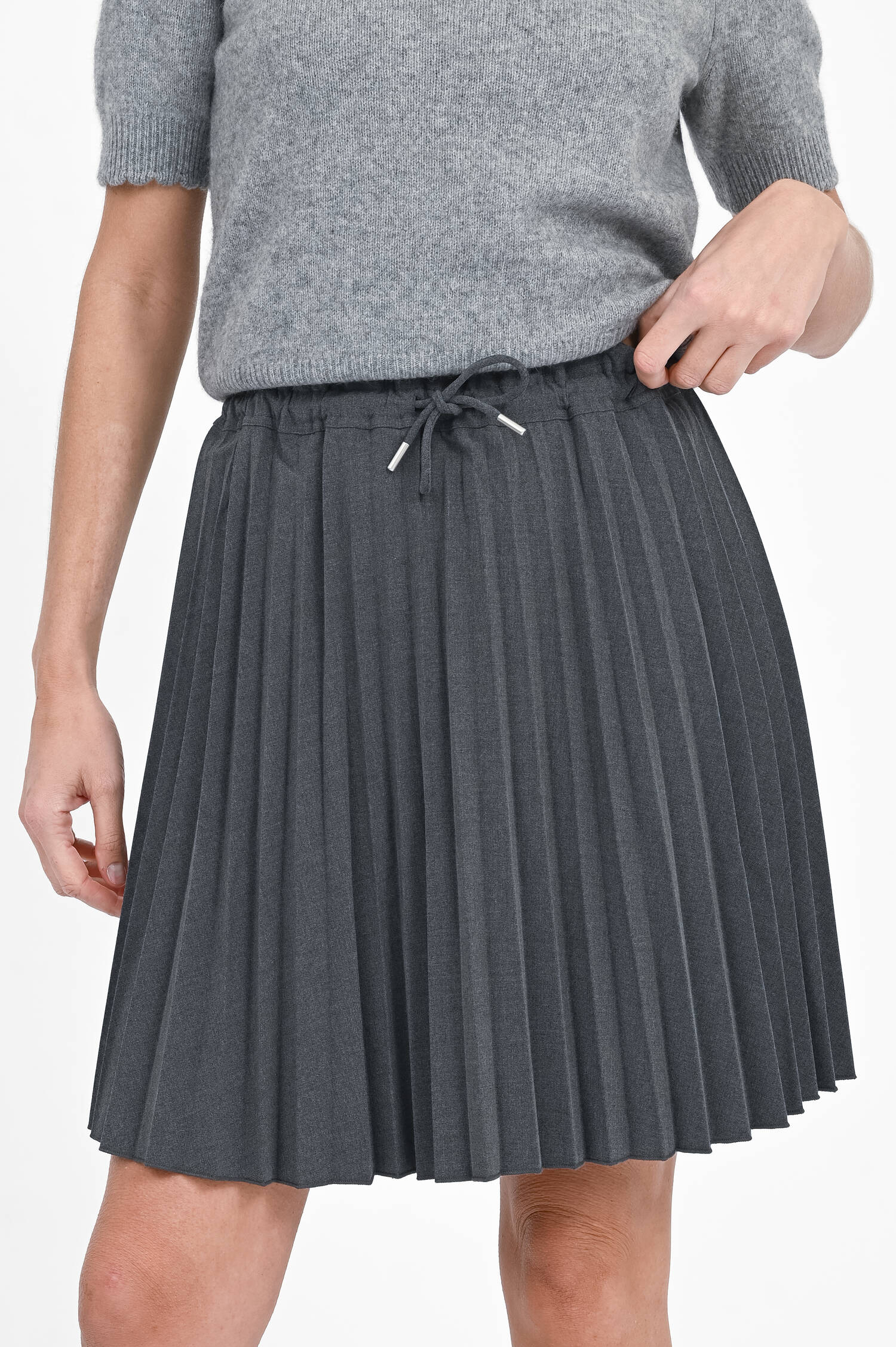 Mini-Rock mit Plissee-Optik in Dunkelgrau Mini-Rock mit Plissee-Optik in Dunkelgrau