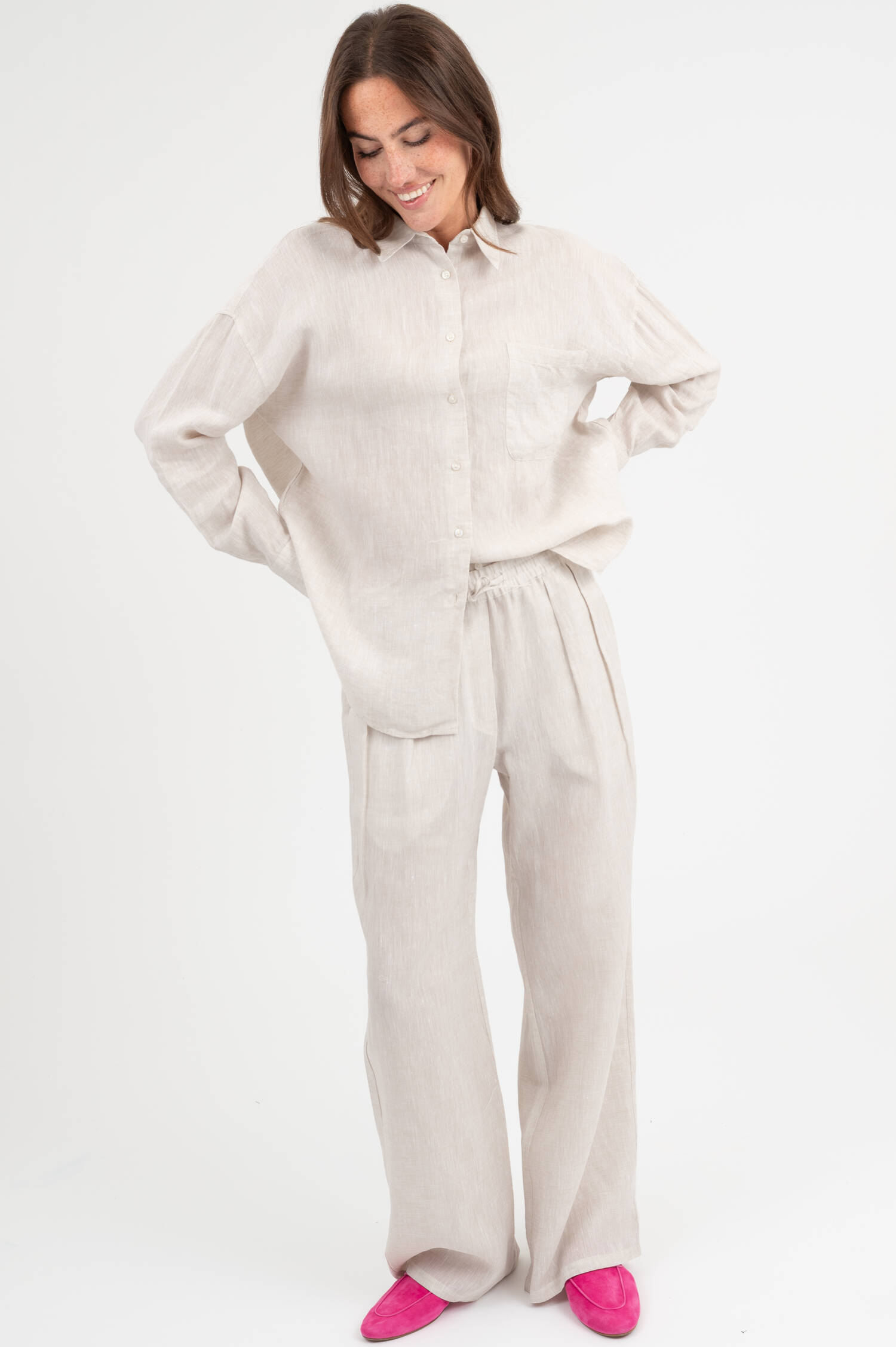 Leinenhose in Beige Leinenhose in Beige