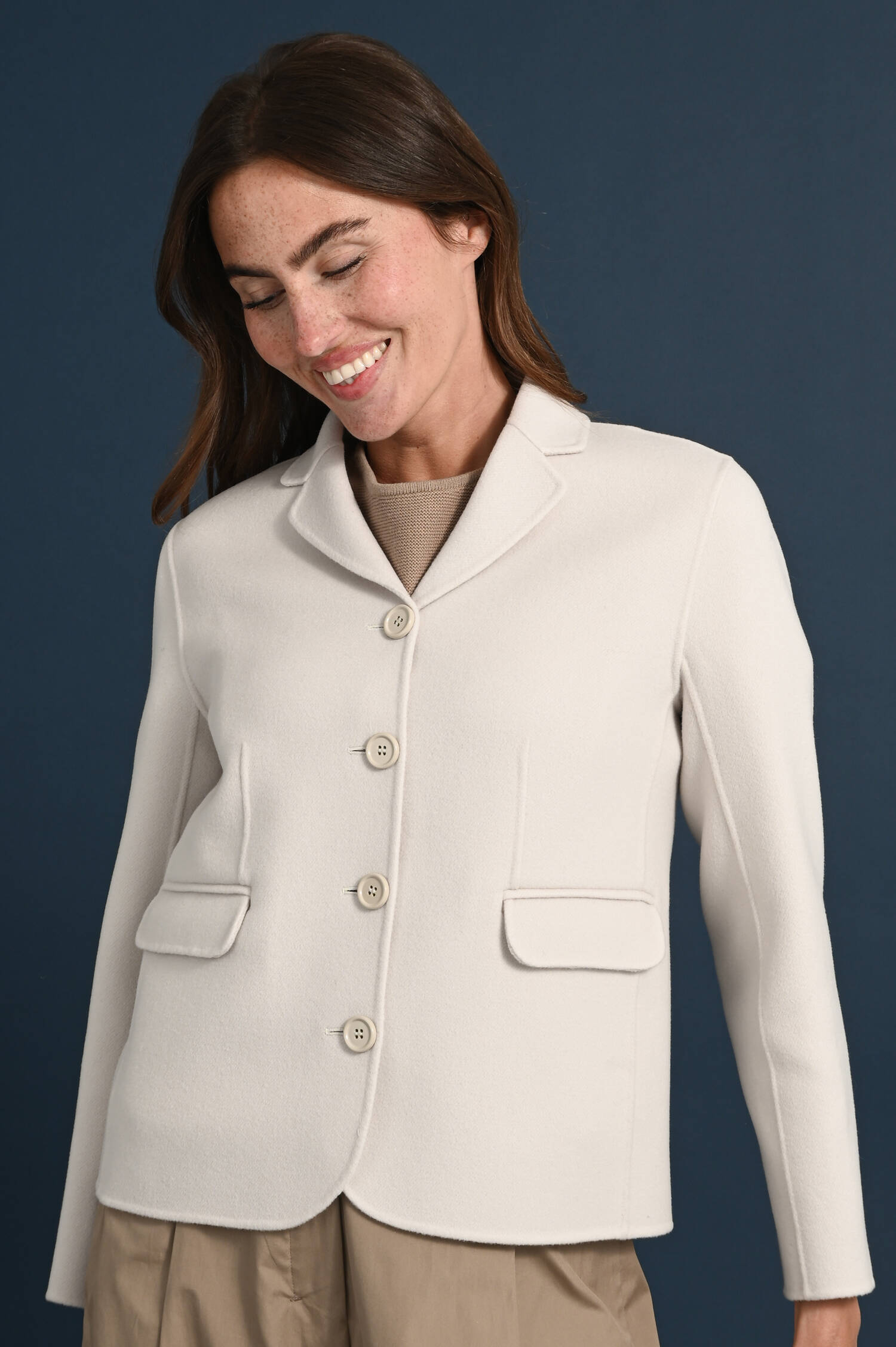 Woll Blazer MAGIA in Elfenbeinfarbe