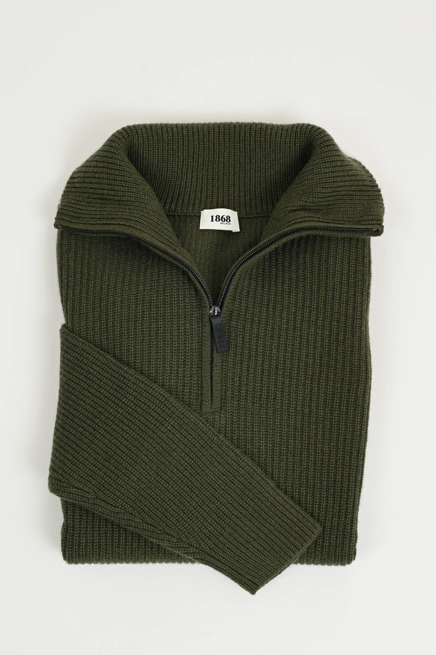 Grobstrick Troyer in Oliv