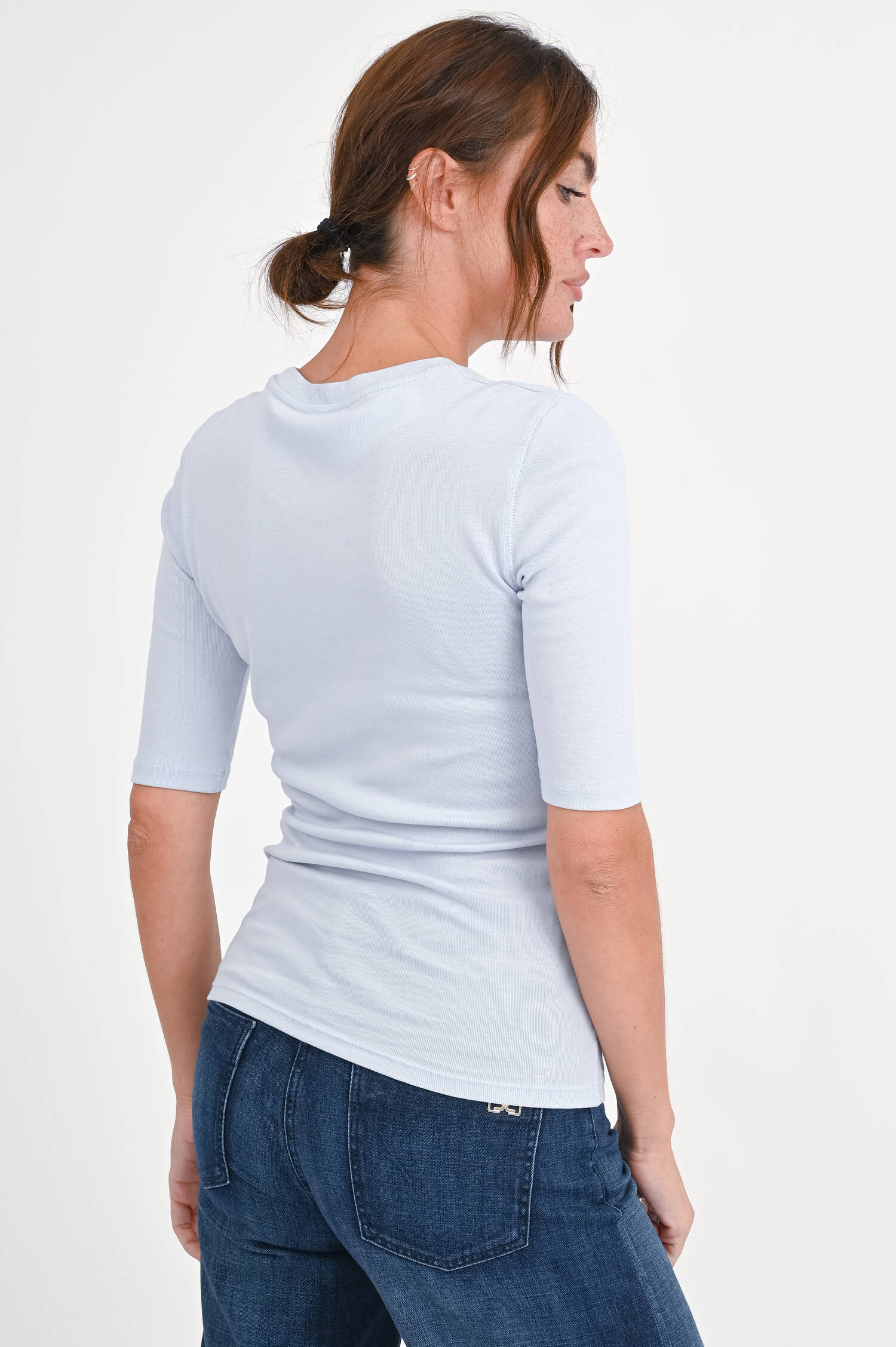 Rippshirt in Hellblau