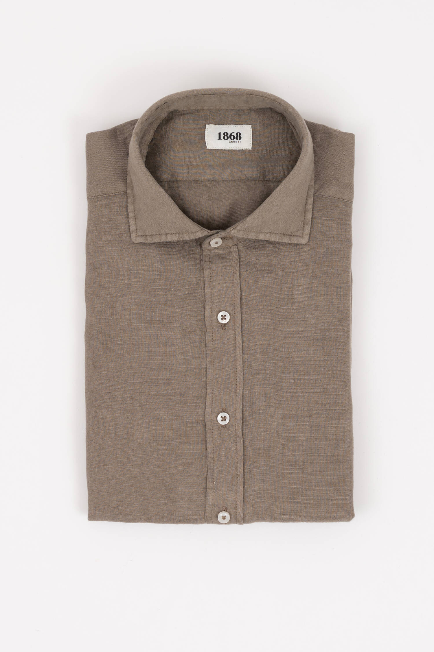 Leinenhemd BAROLO LINO in Oliv