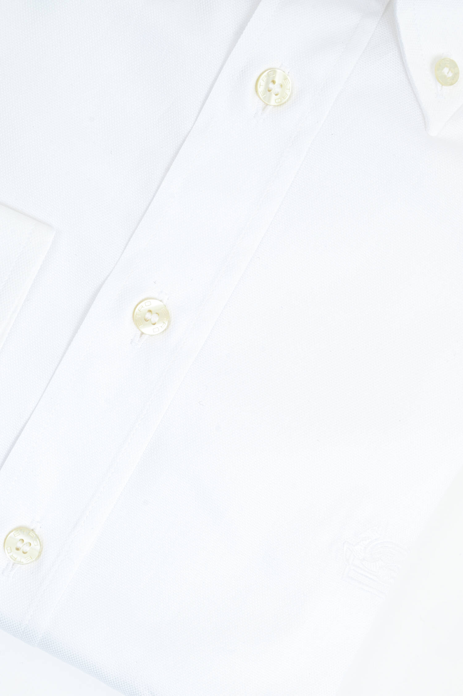 Piqué-Baumwollhemd in Weiß Piqué-Baumwollhemd in Weiß