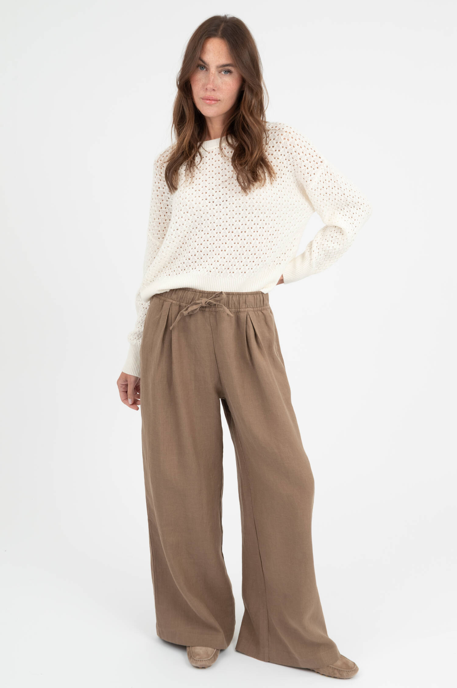 Weite Hose JOSY in Hellbraun Weite Hose JOSY in Hellbraun