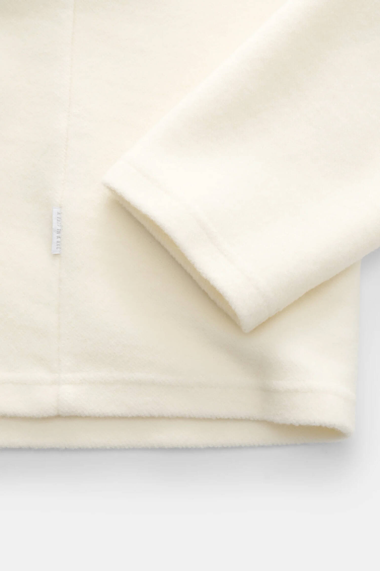 Wollmix Polo-Shirt in Elfenbein