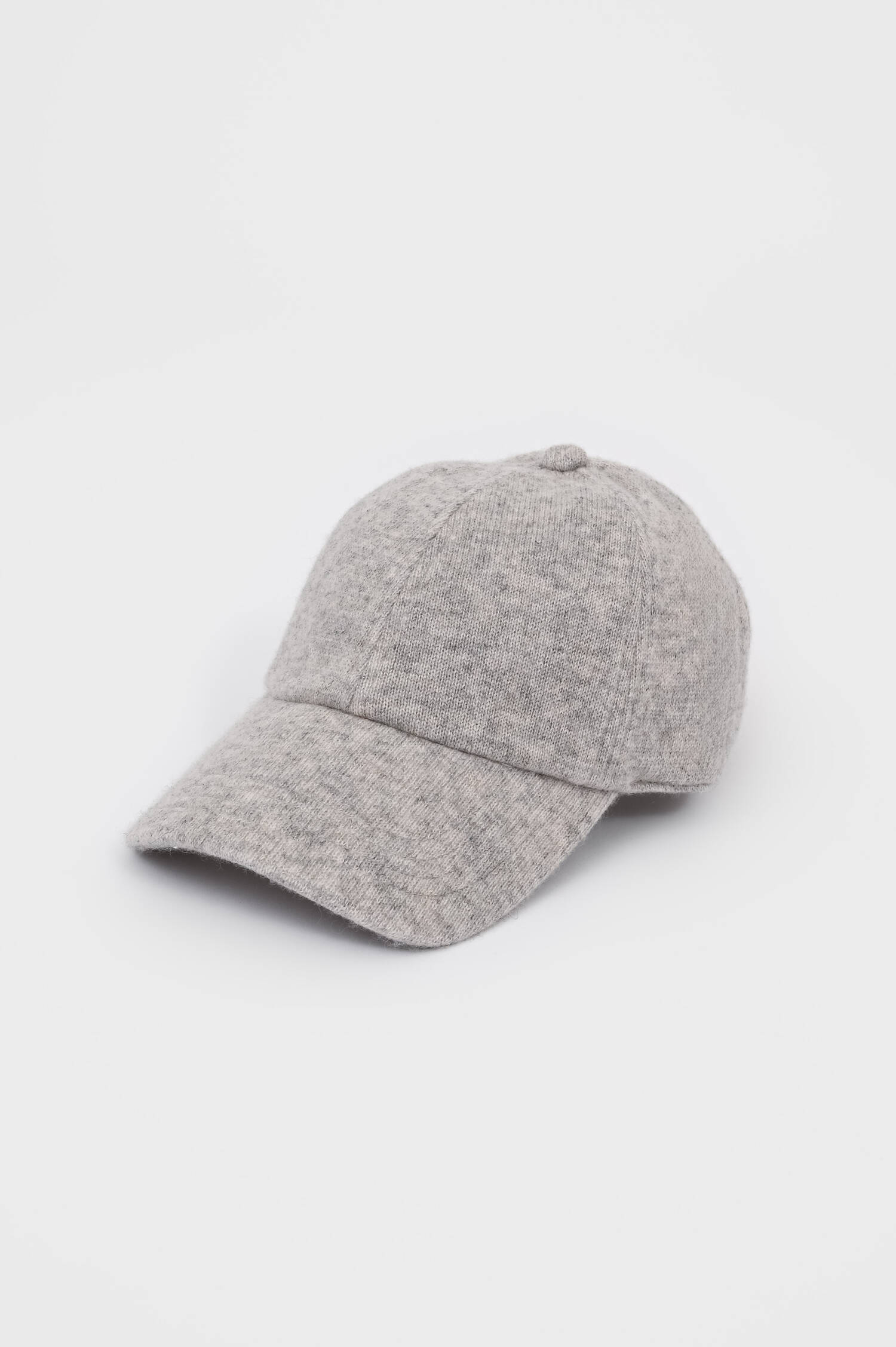 Basecap aus Cashmere in Grau
