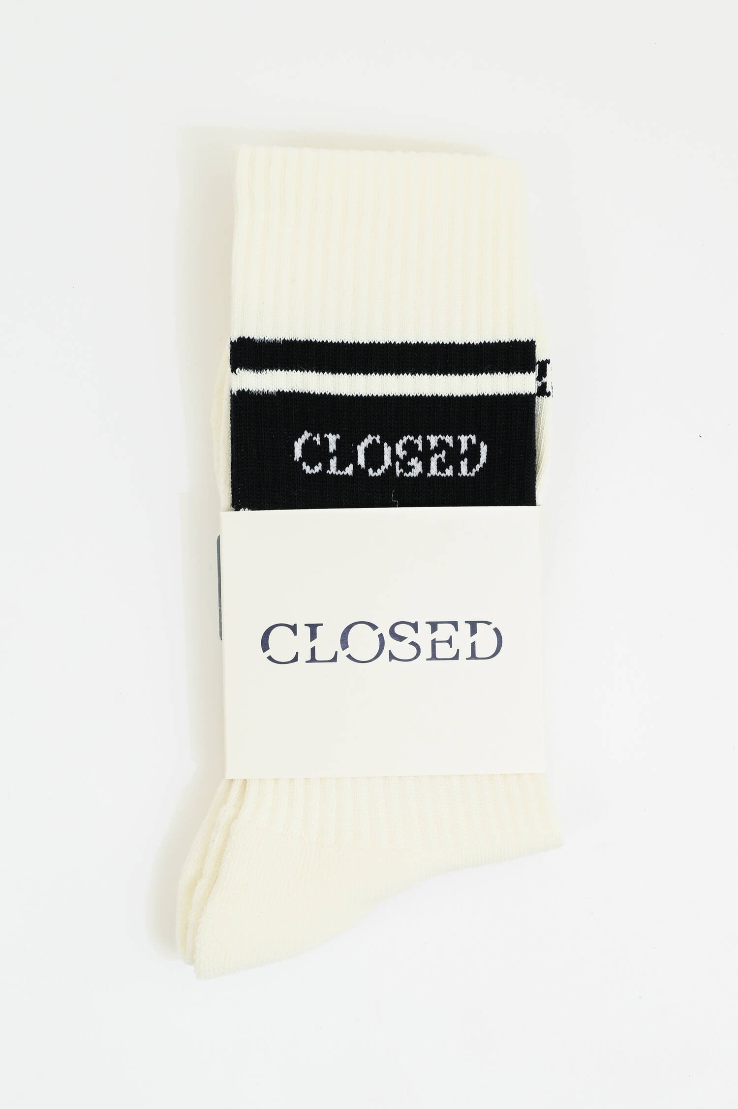 Socken aus Baumwoll-Mix in Ivory/Schwarz