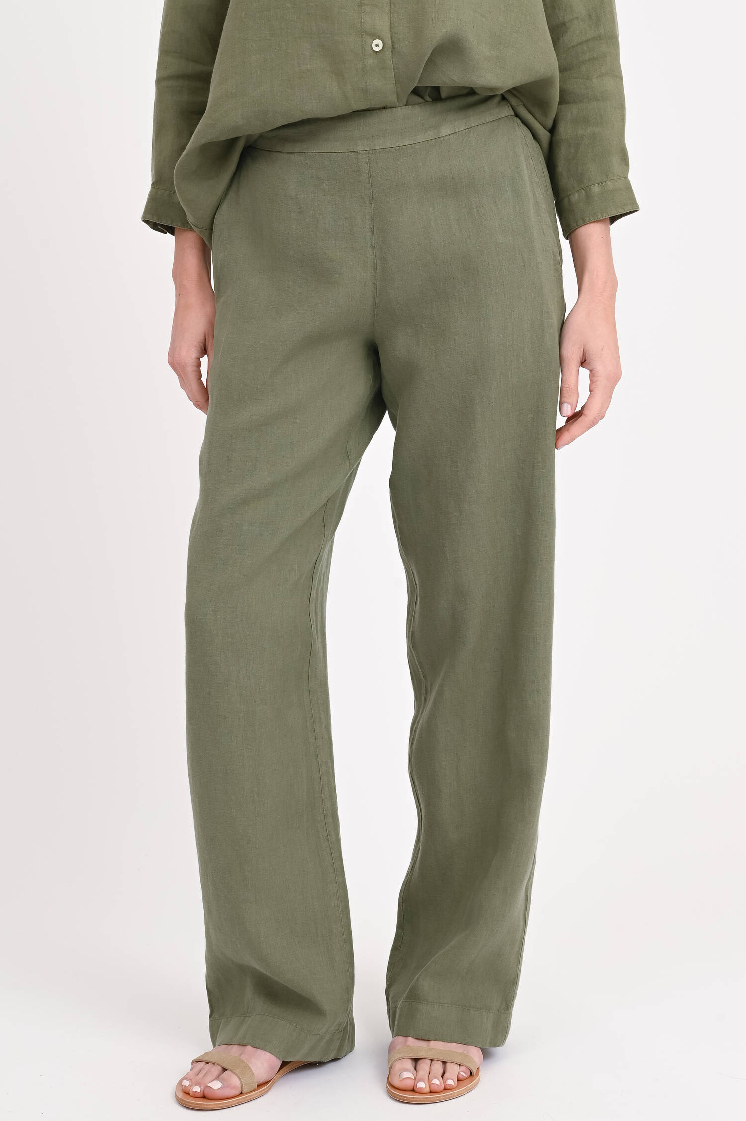 Leinenhose SARY in Olive