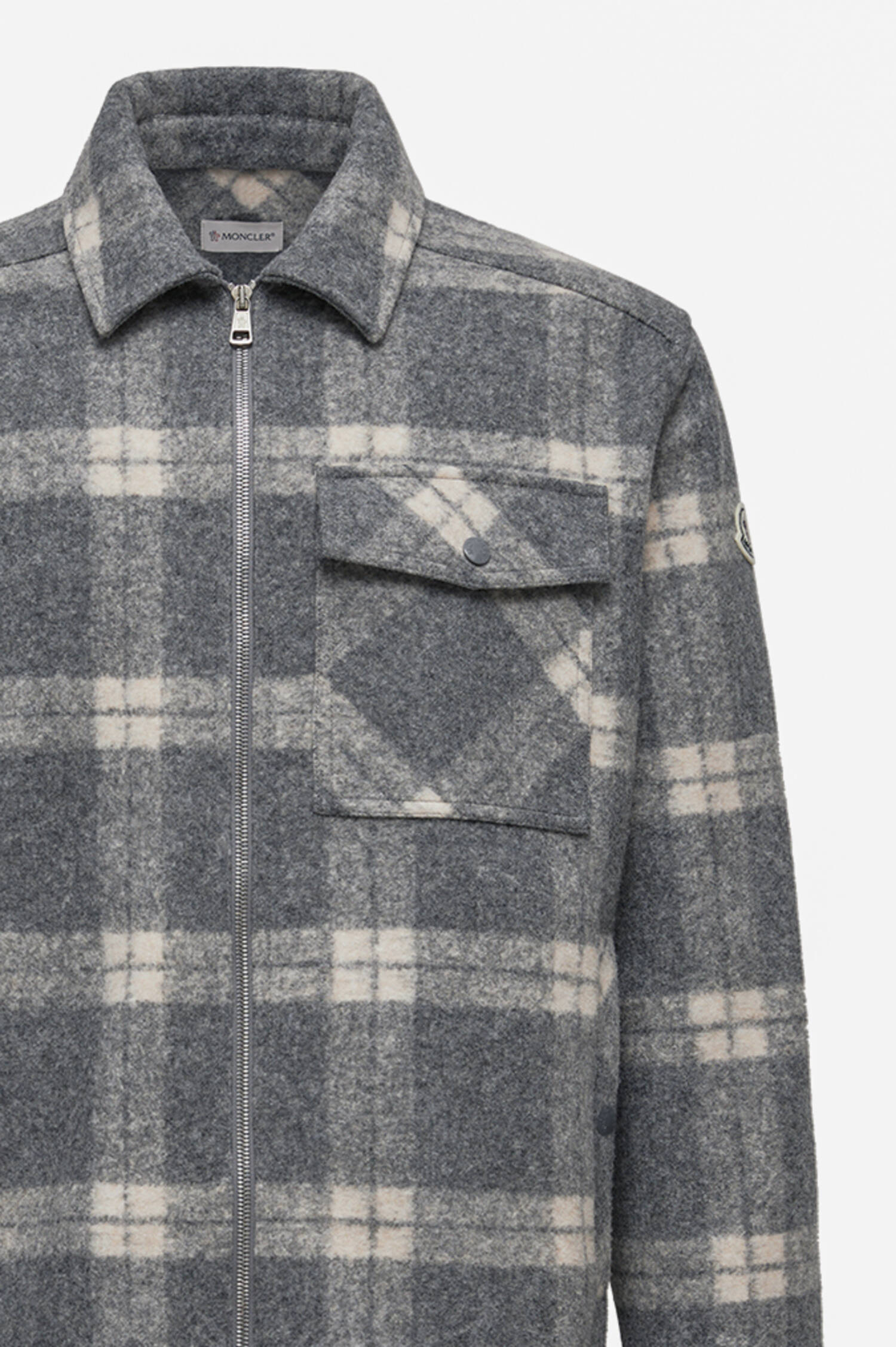 Karierte Jacke in Grau/Weiß Karierte Jacke in Grau/Weiß