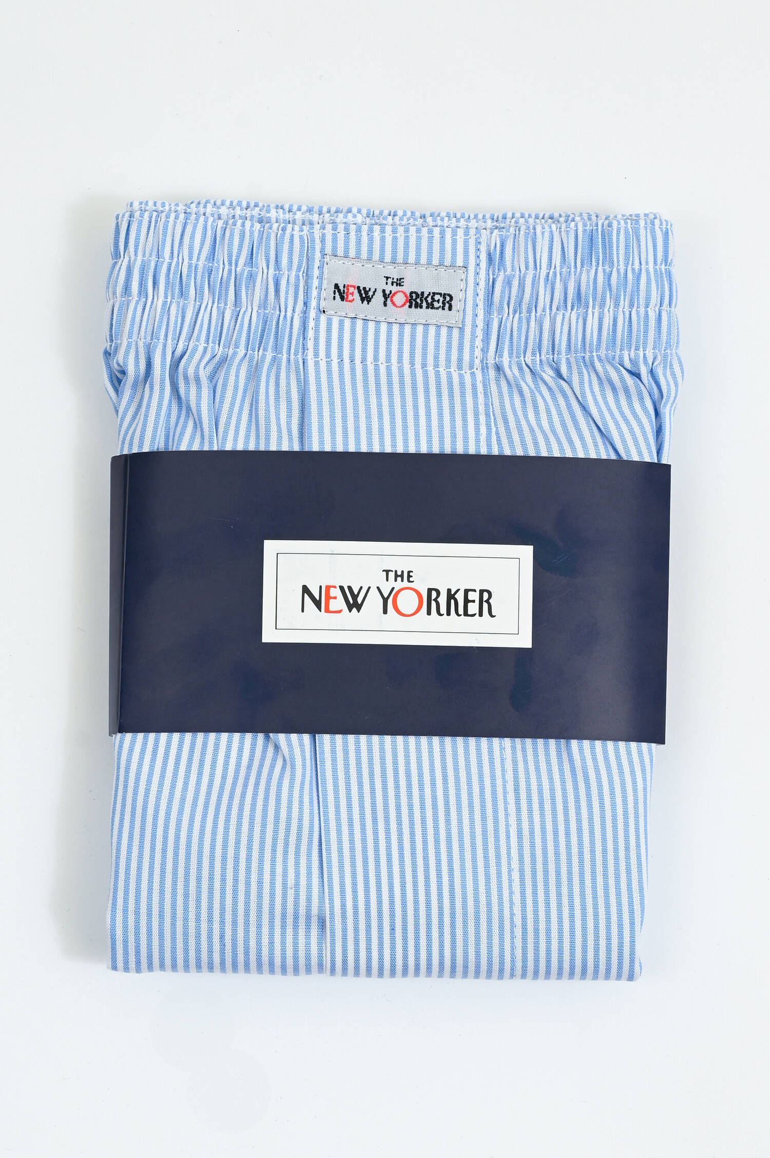 Boxershorts aus Baumwolle in Hellblau gestreift