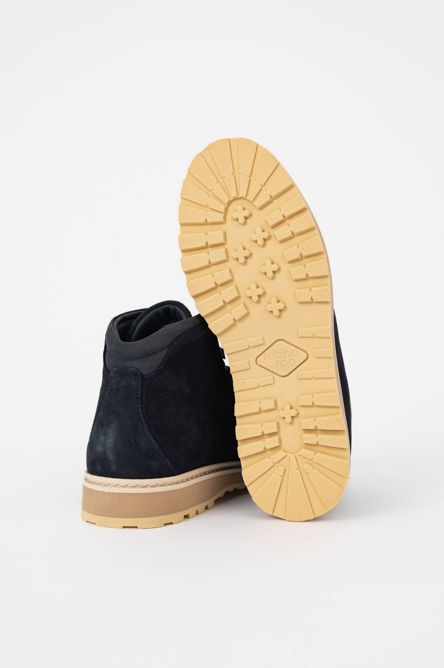 Veloursleder-Schnürstiefel CORE in Navy