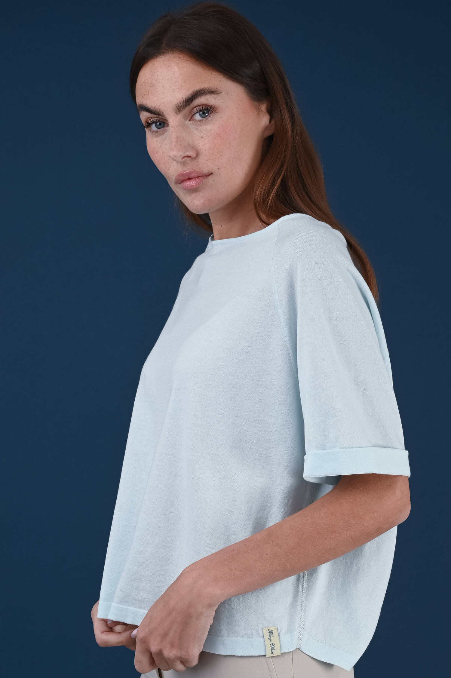 Kurzarm Raglan Shirt in Waveblau Kurzarm Raglan Shirt in Waveblau