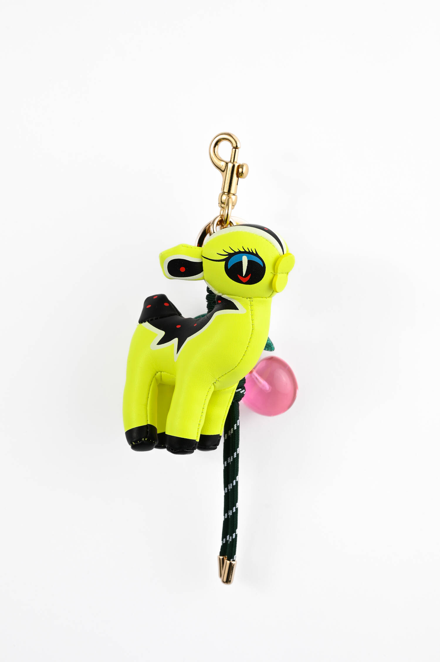 Bambi Taschenanhänger in Neongelb 