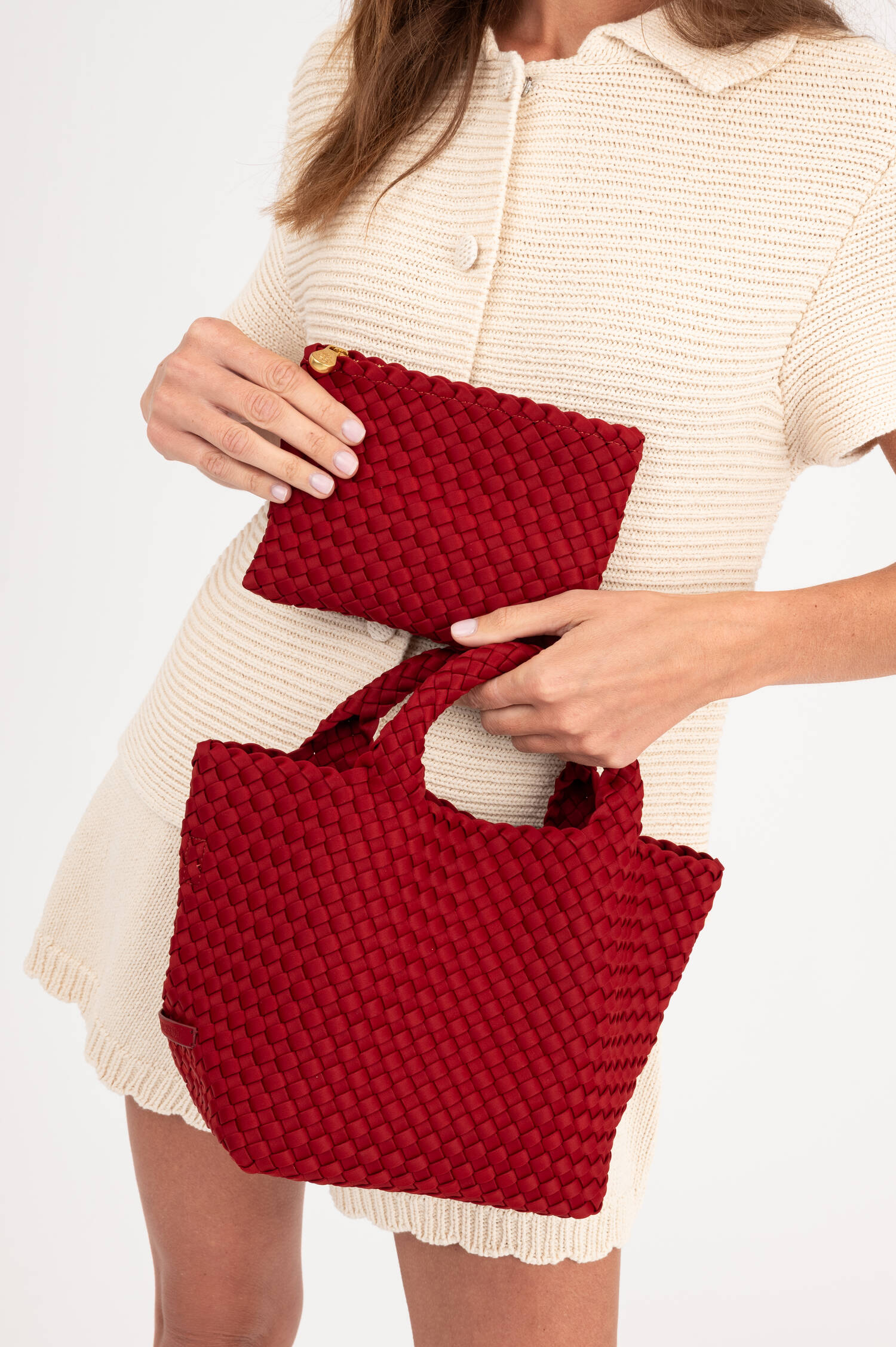 Handtasche ST. BARTH SMALL in Burgundy
