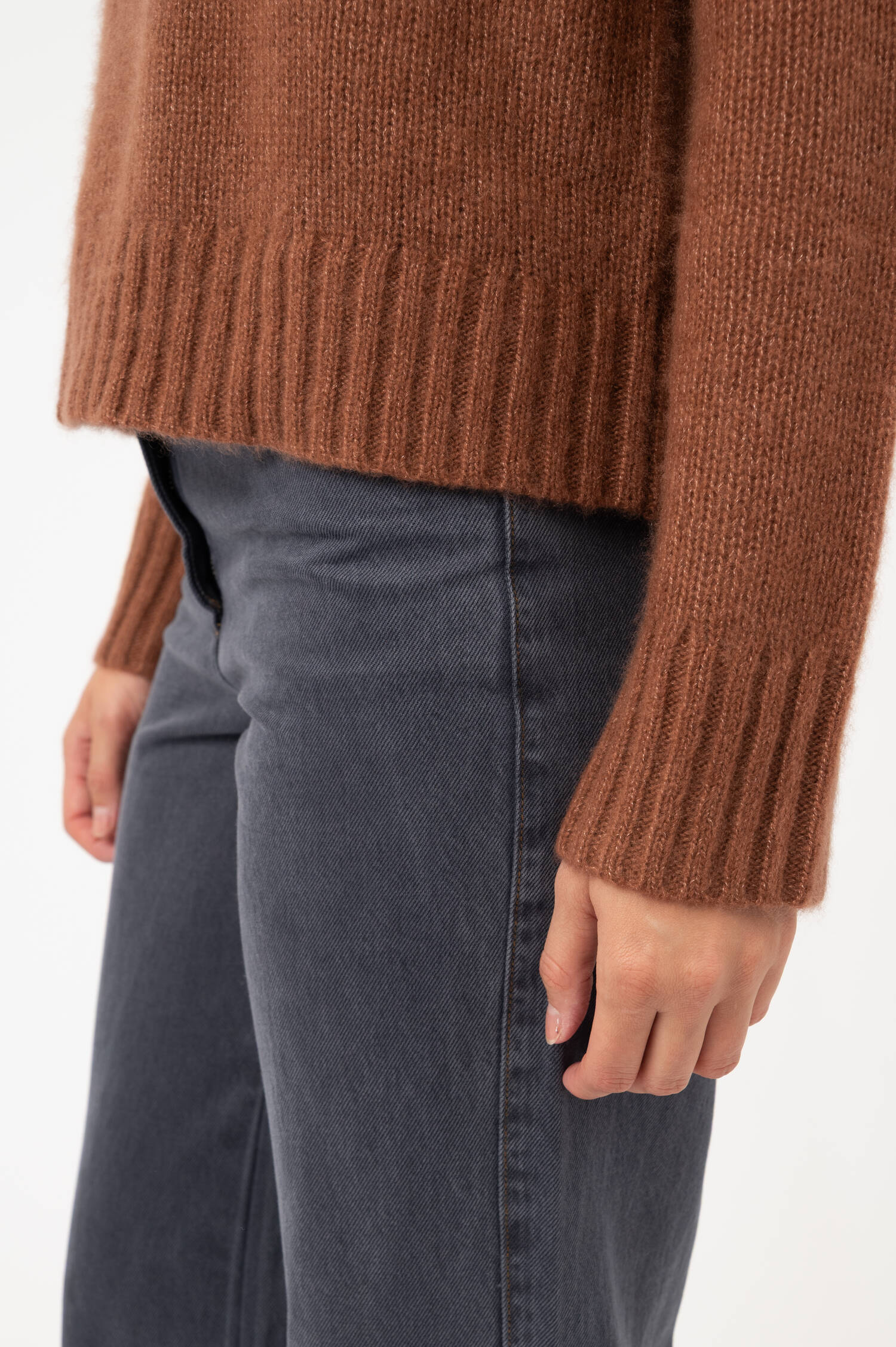 Cashmere-Seiden-Pullover MARIS in Rostbraun Cashmere-Seiden-Pullover MARIS in Rostbraun