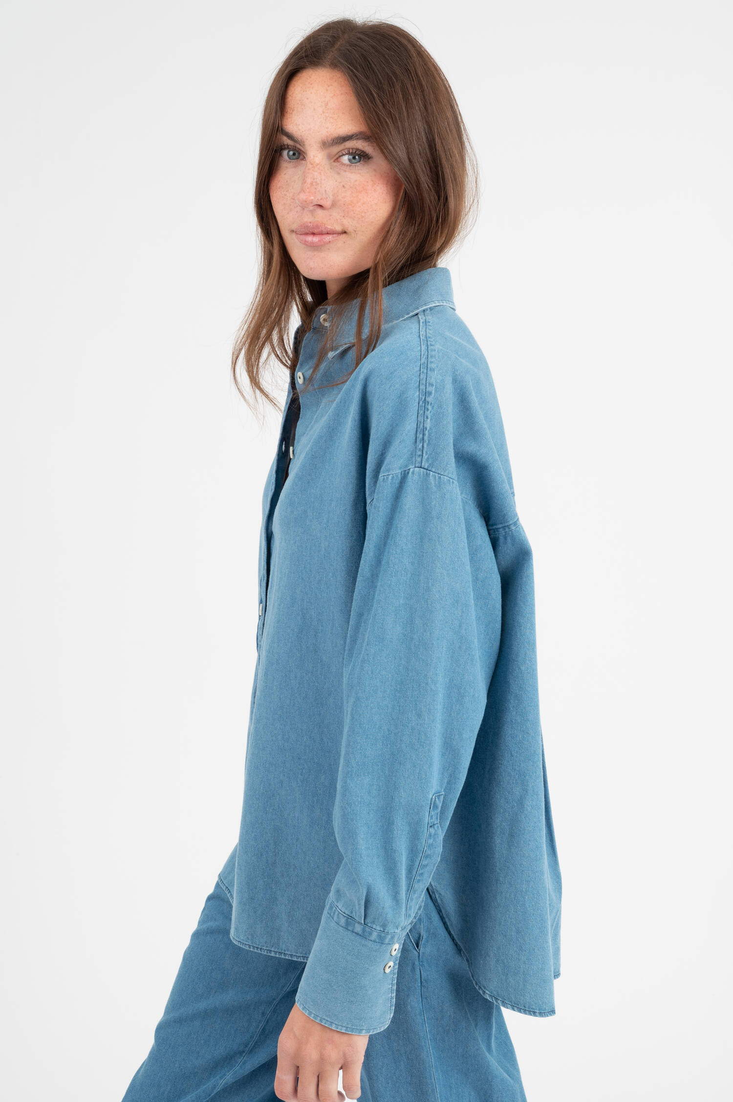 Denimbluse in Mittelblau Denimbluse in Mittelblau