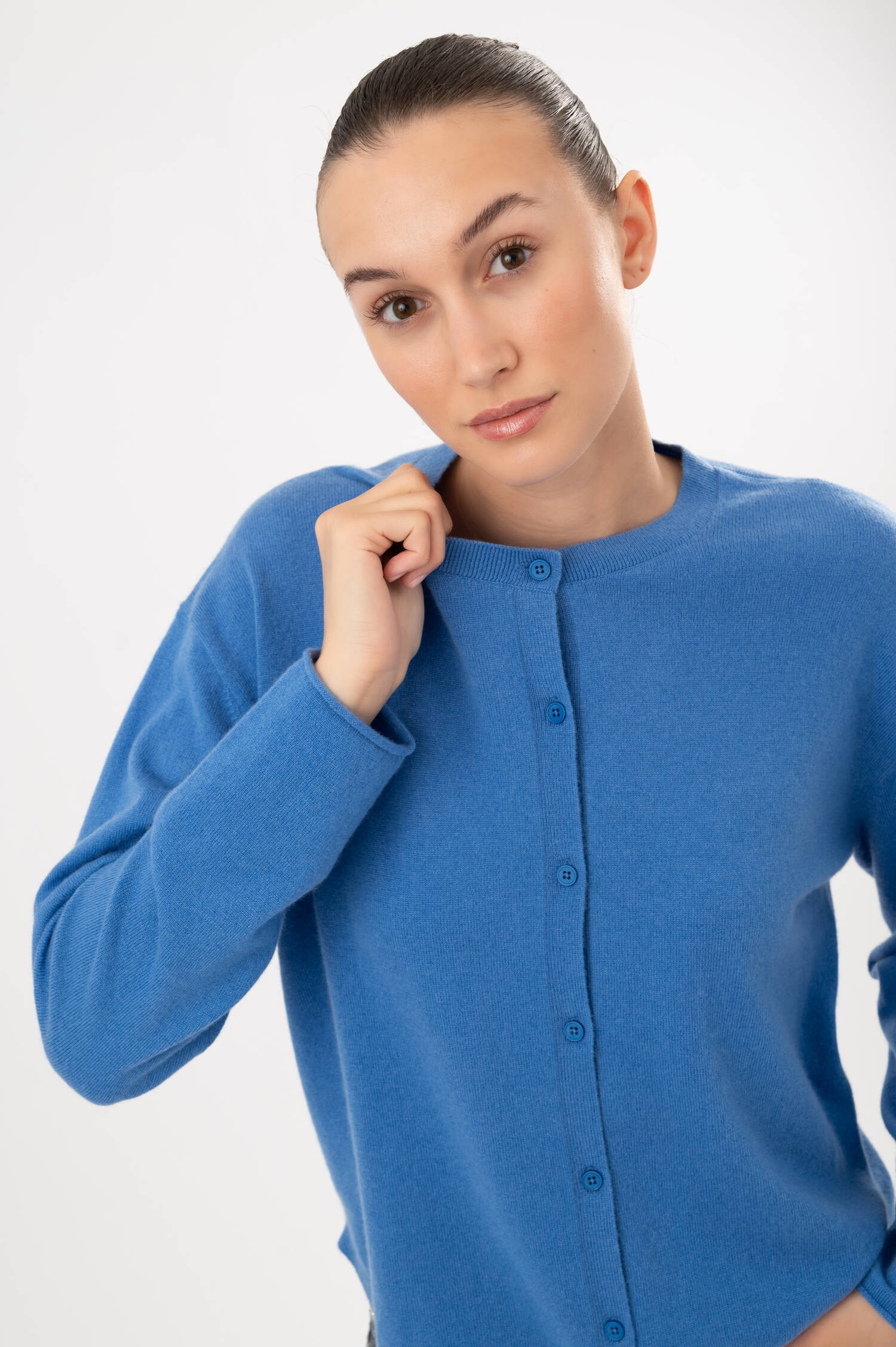 Cashmere-Cardigan in Hellblau Cashmere-Cardigan in Hellblau