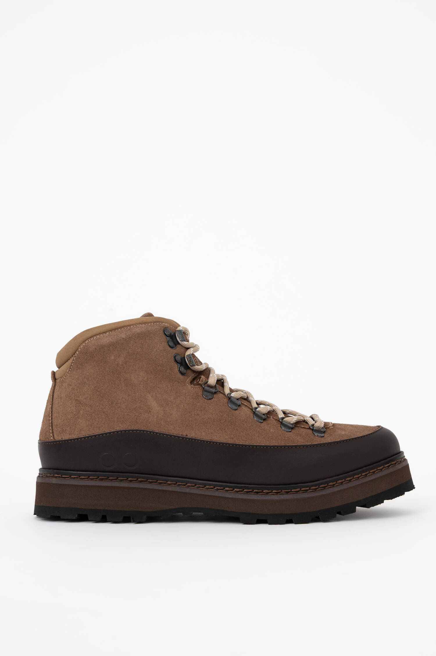 Veloursleder-Schnürstiefel CORE CAP in Taupe/Braun