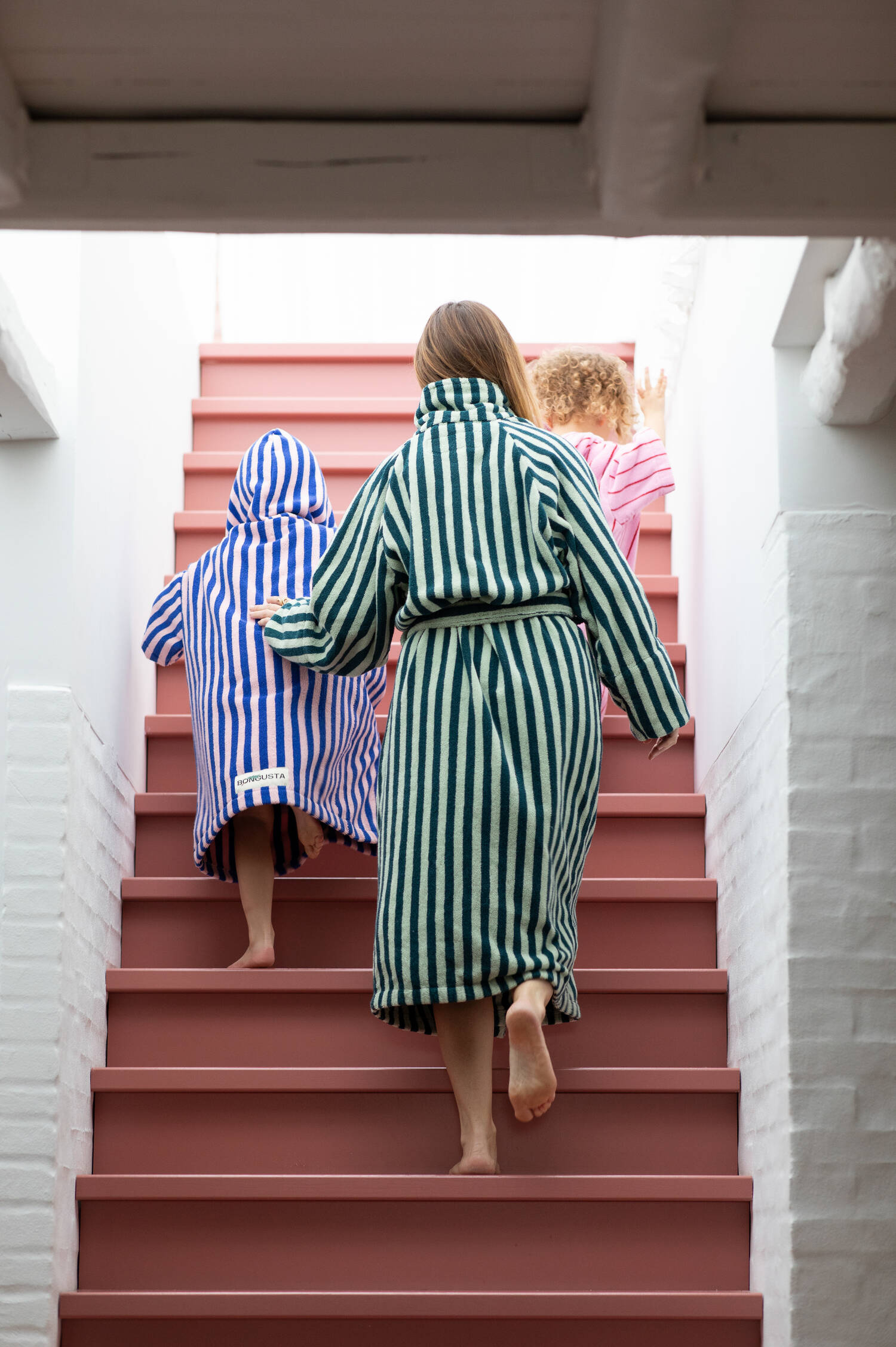 Kinder Poncho NARAM in Rosa/Blau