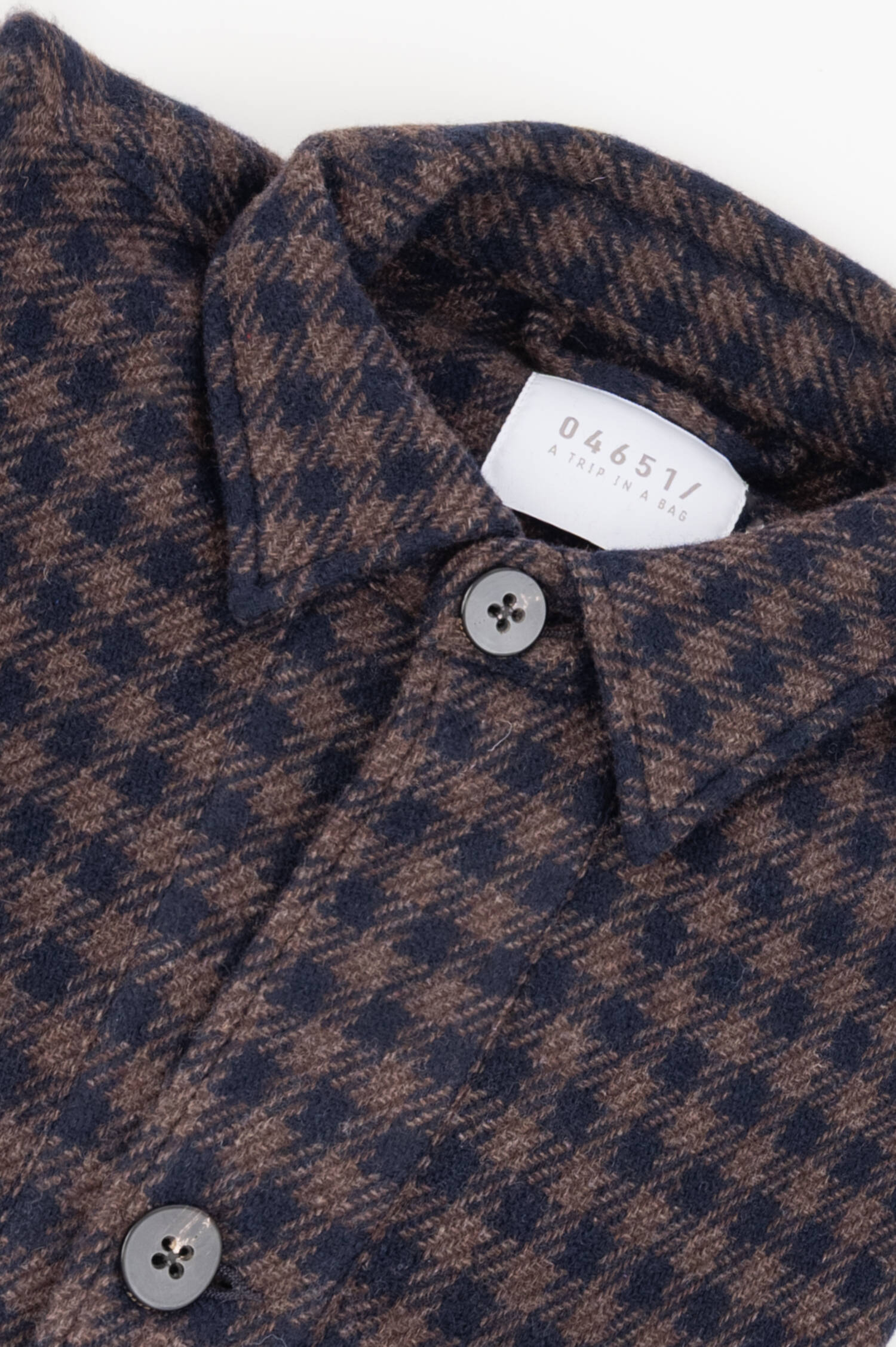 Karo-Overshirt in Braun