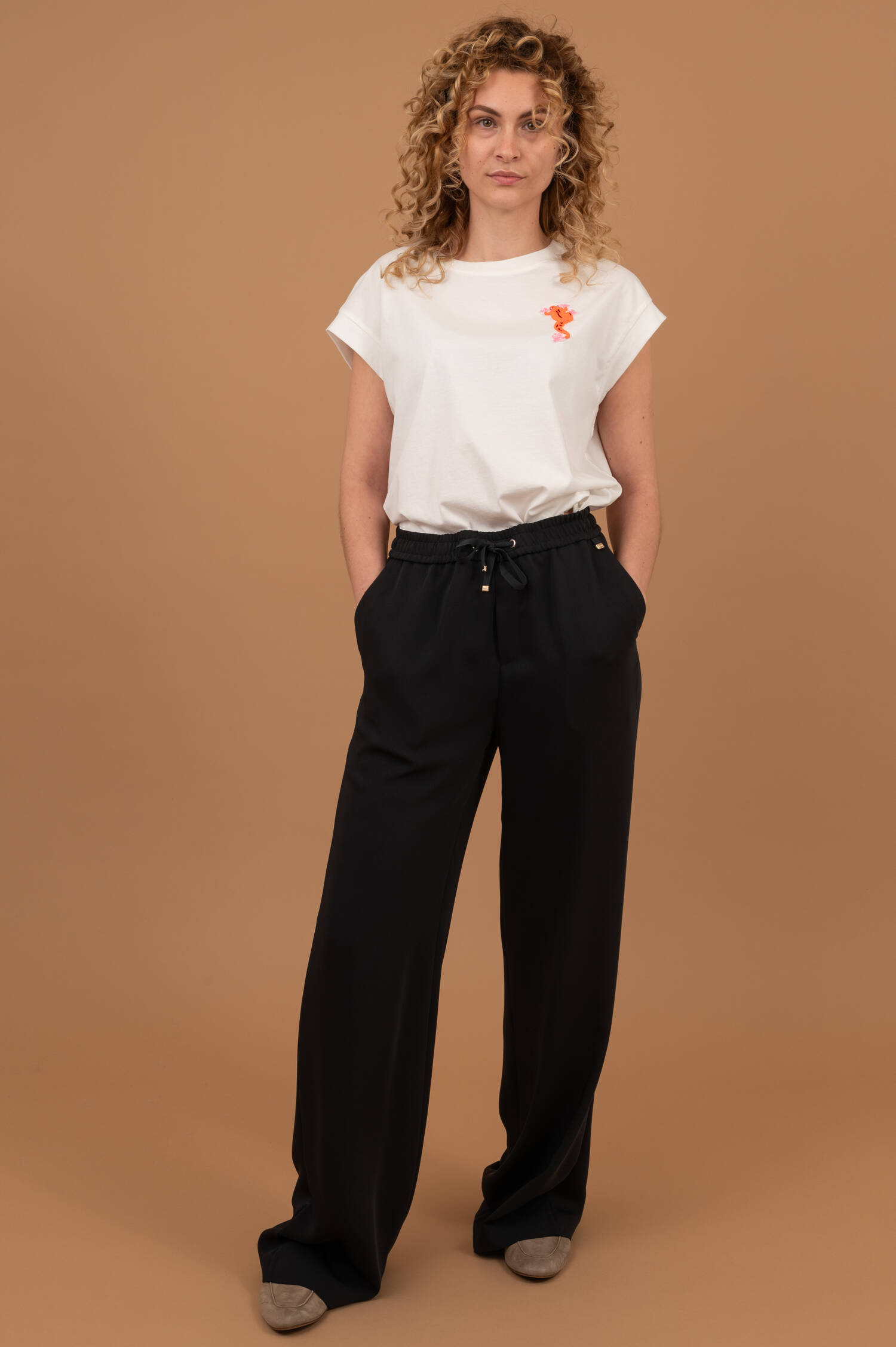 Hose in Satin-Optik in Neroschwarz Hose in Satin-Optik in Neroschwarz