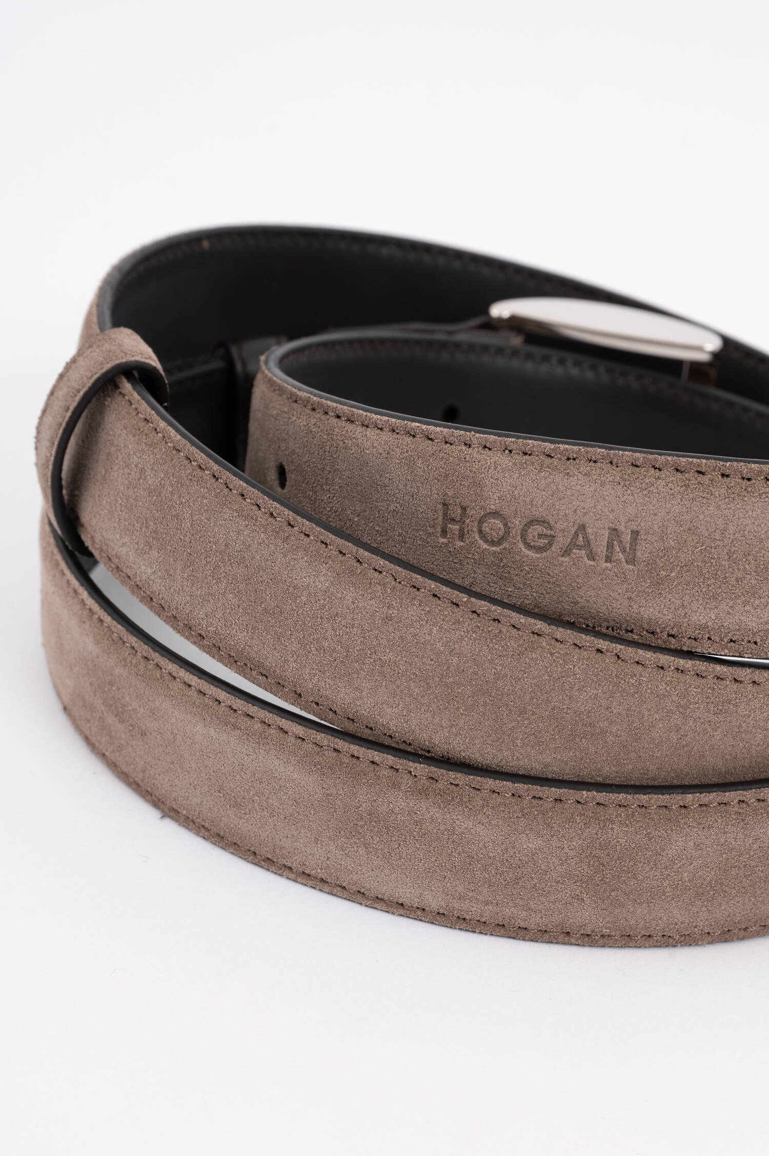Suede Ledergürtel in Beige/Braun