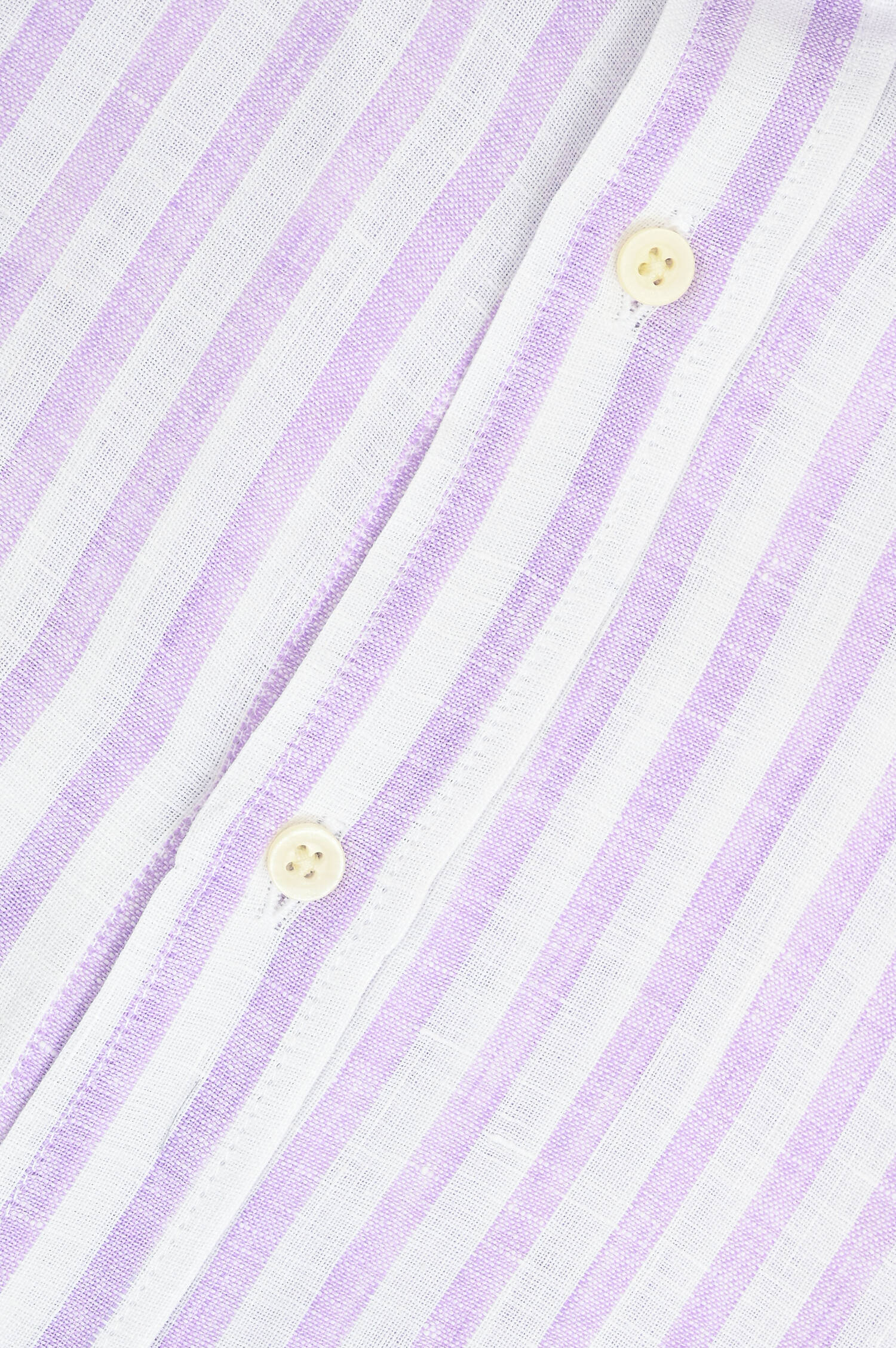 Leinenhemd mit breiten Streifen in Flieder/Weiß