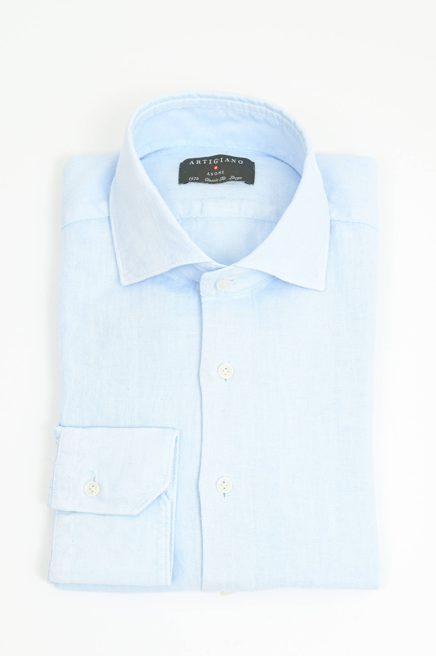 Leinenhemd in Hellblau