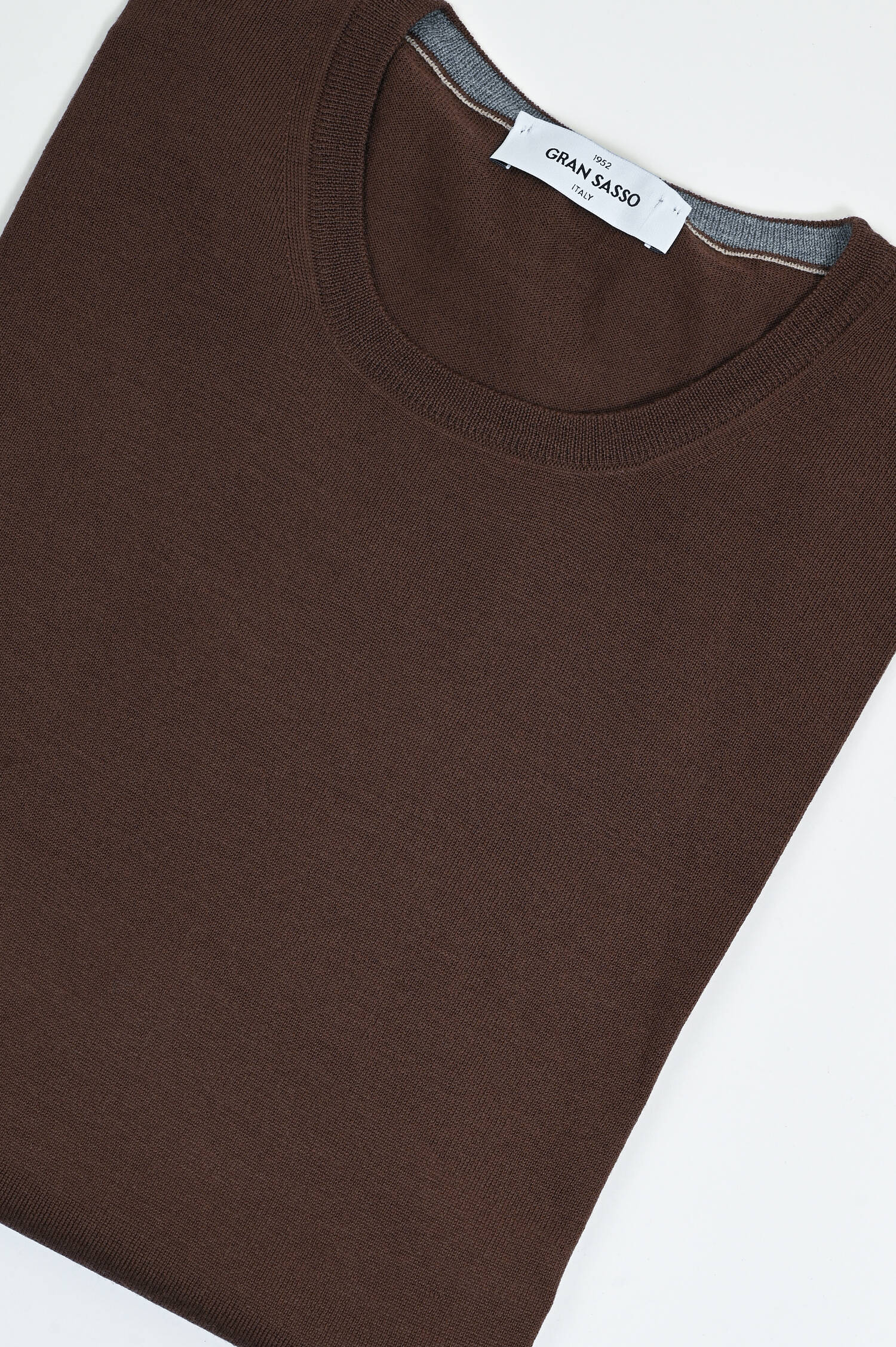 Feinstrick-Pullover in Braun