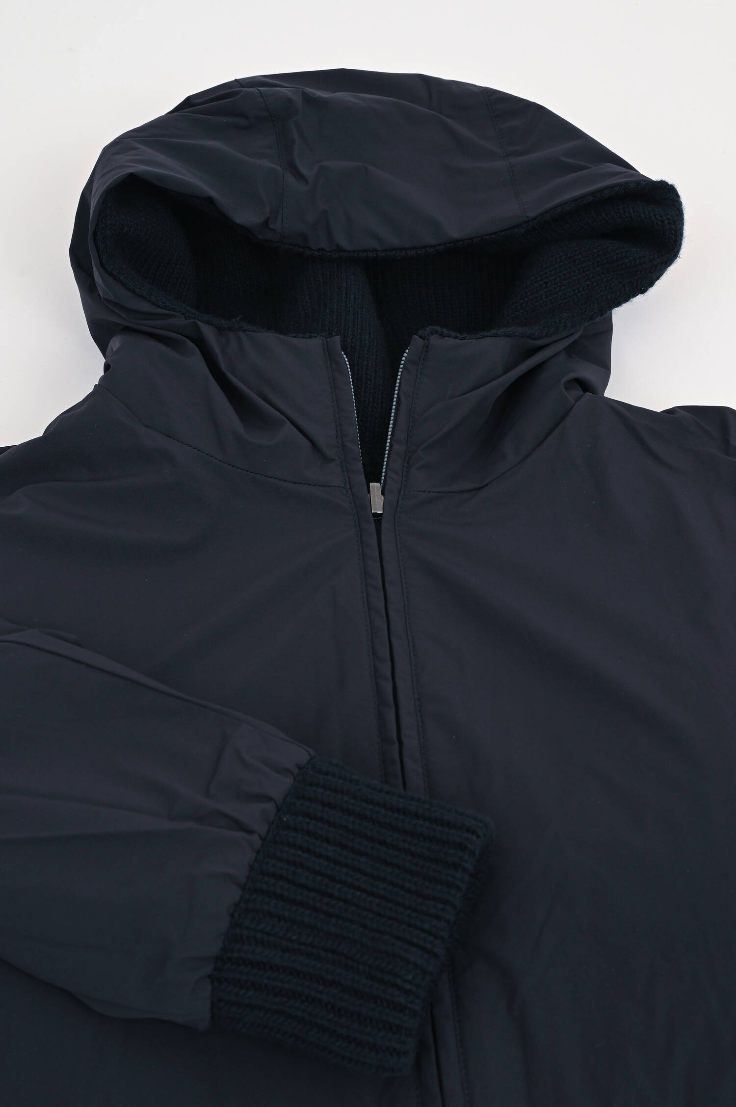 Wendejacke aus Strick und Nylon in Navy
