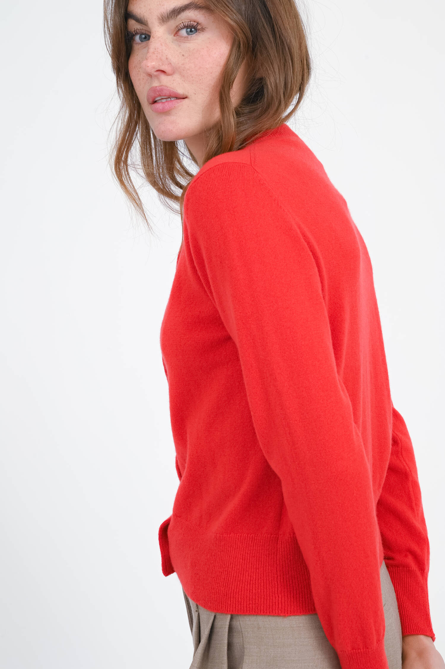 Cashmere-Cardigan in Rot Cashmere-Cardigan in Rot