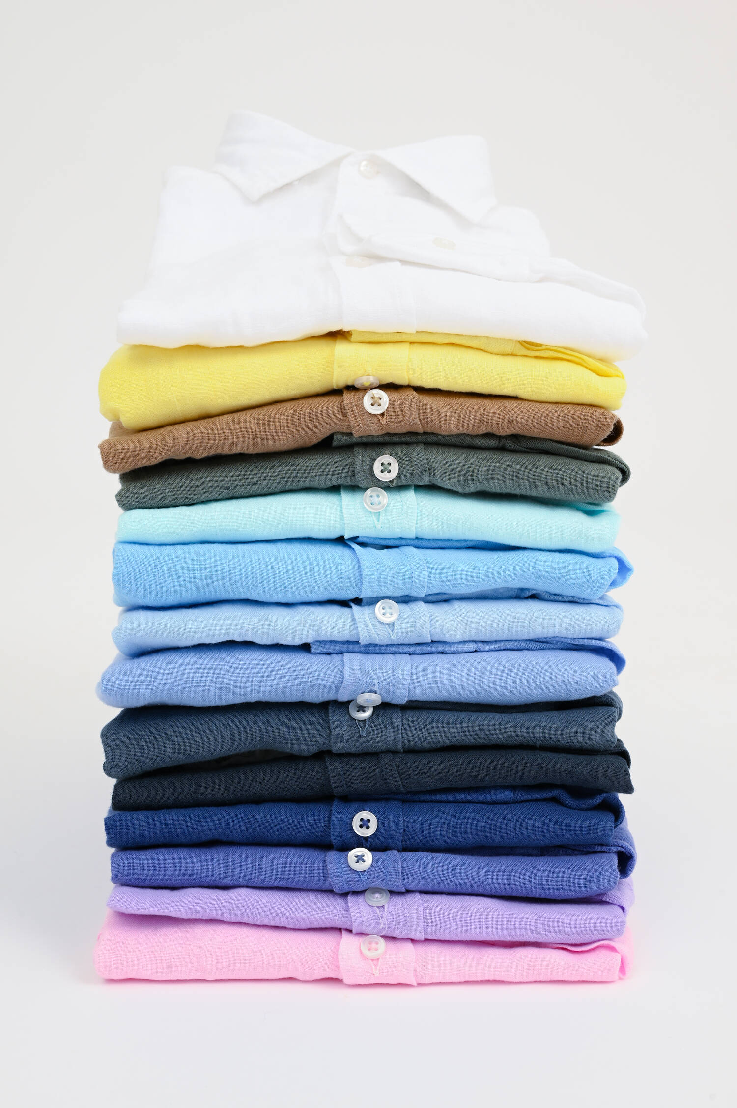 Leinenhemd in Graublau