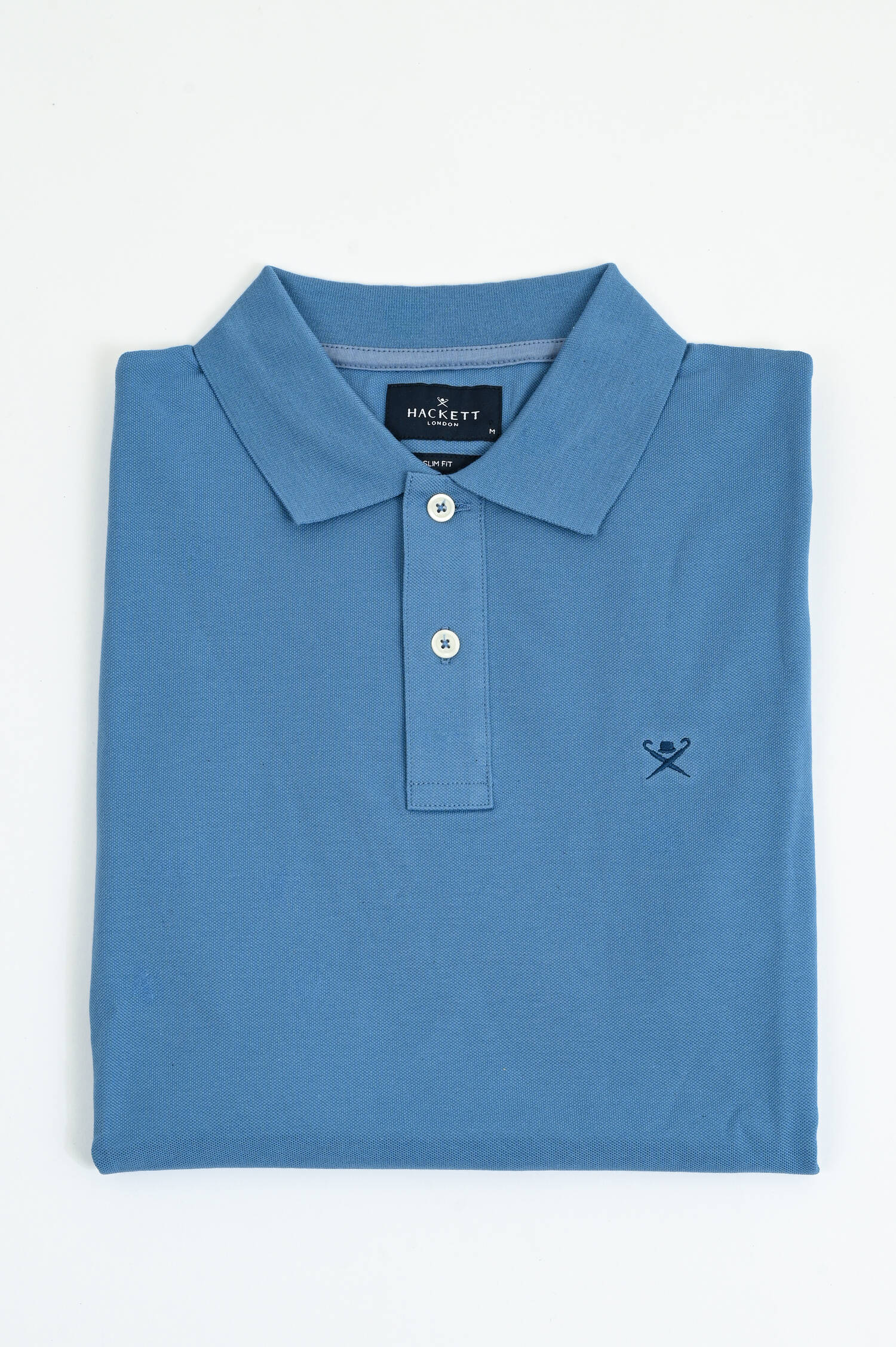 Poloshirt mit gesticktem Logo in Pacific Blue Poloshirt mit gesticktem Logo in Pacific Blue