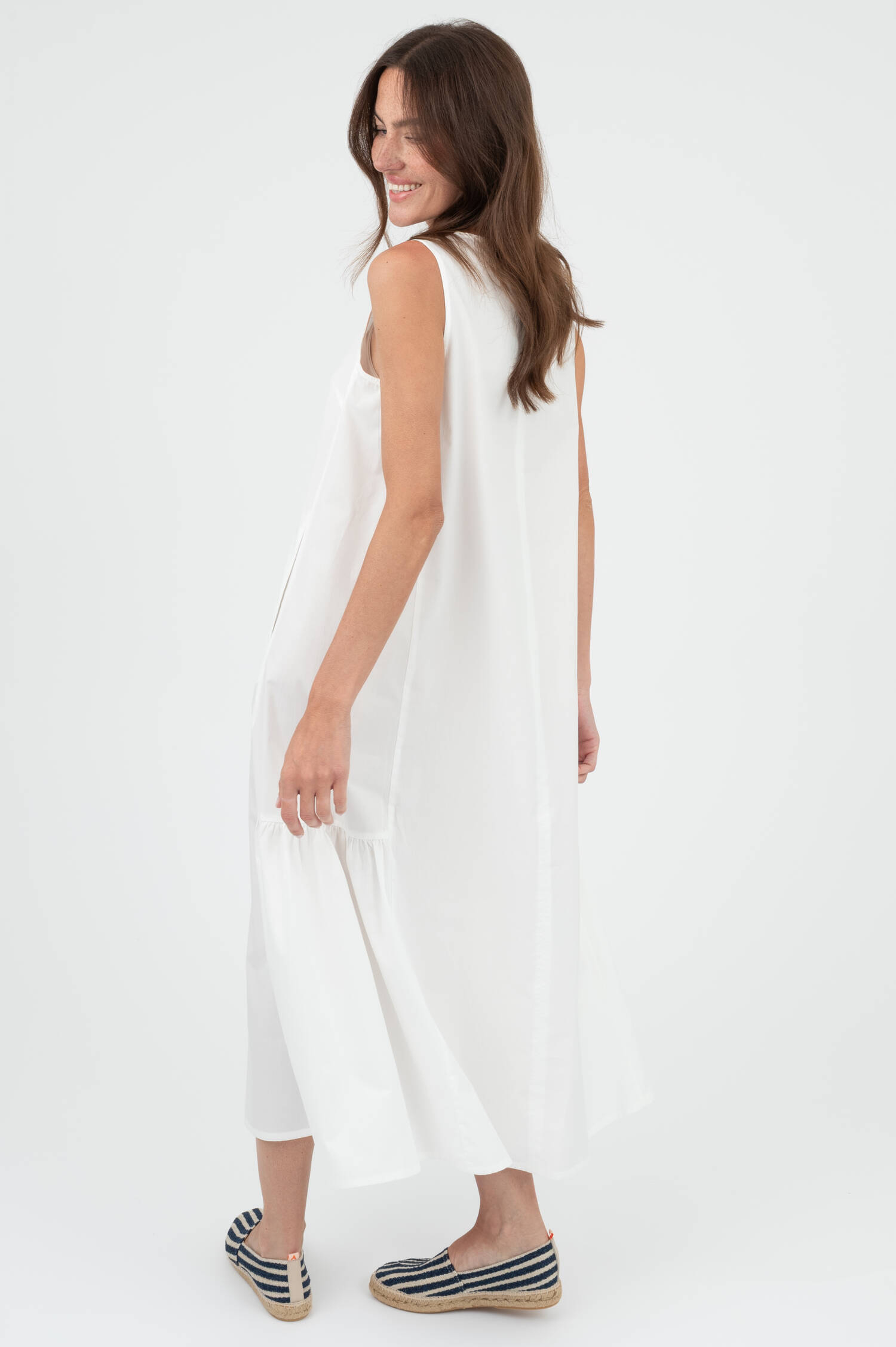 Midi Kleid in Weiß