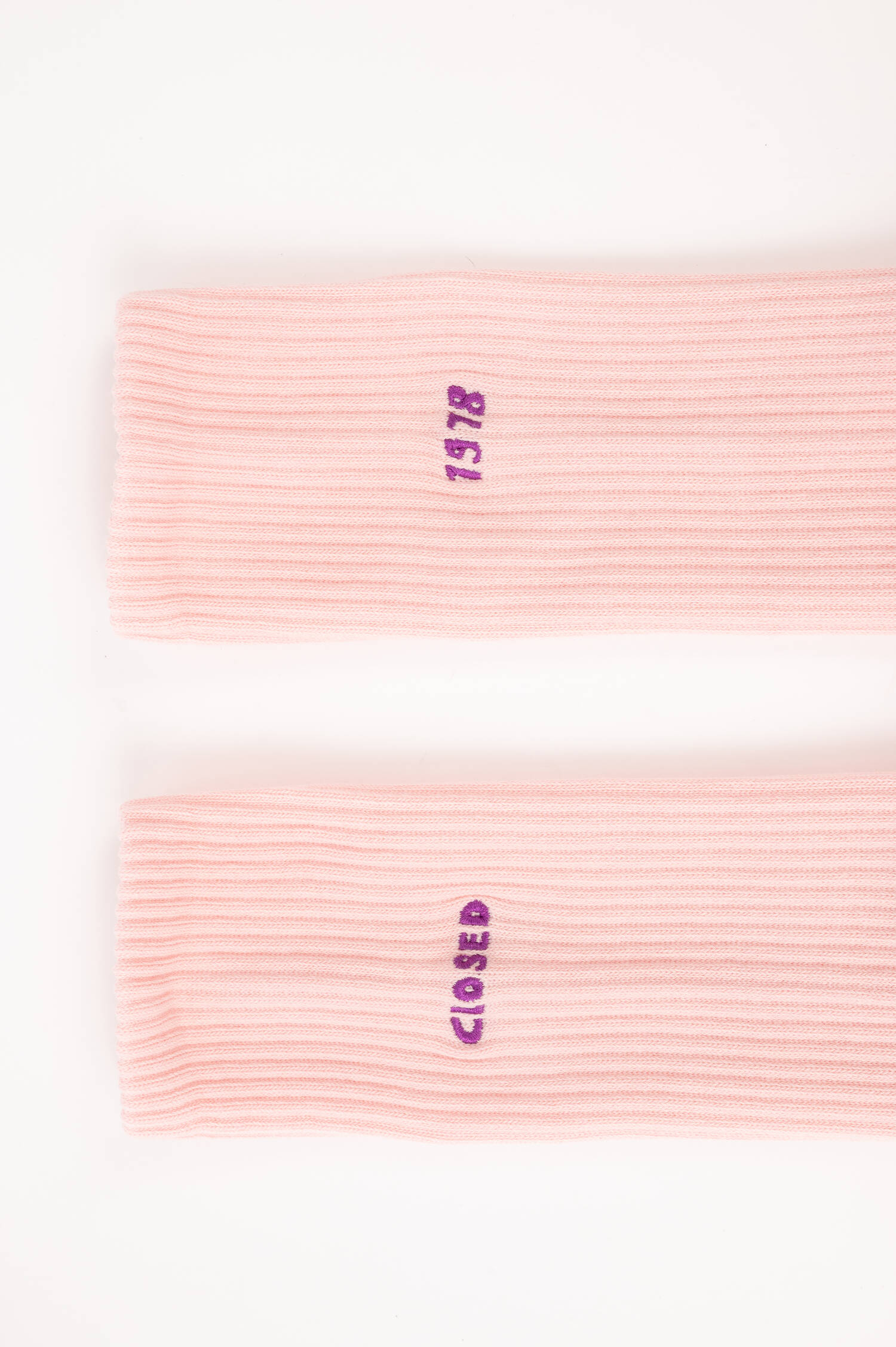 Rippsocken mit Stick in Rosa