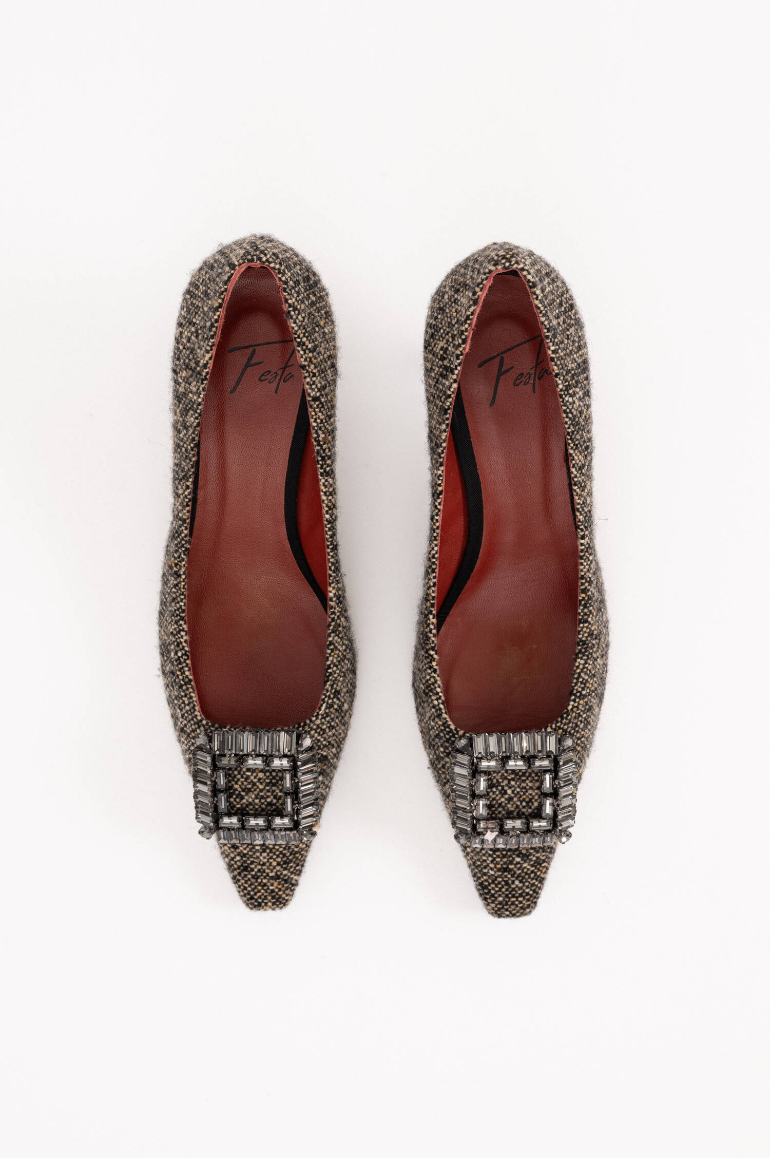 Donegal Tweed Pumps MARSIA in Braun Donegal Tweed Pumps MARSIA in Braun