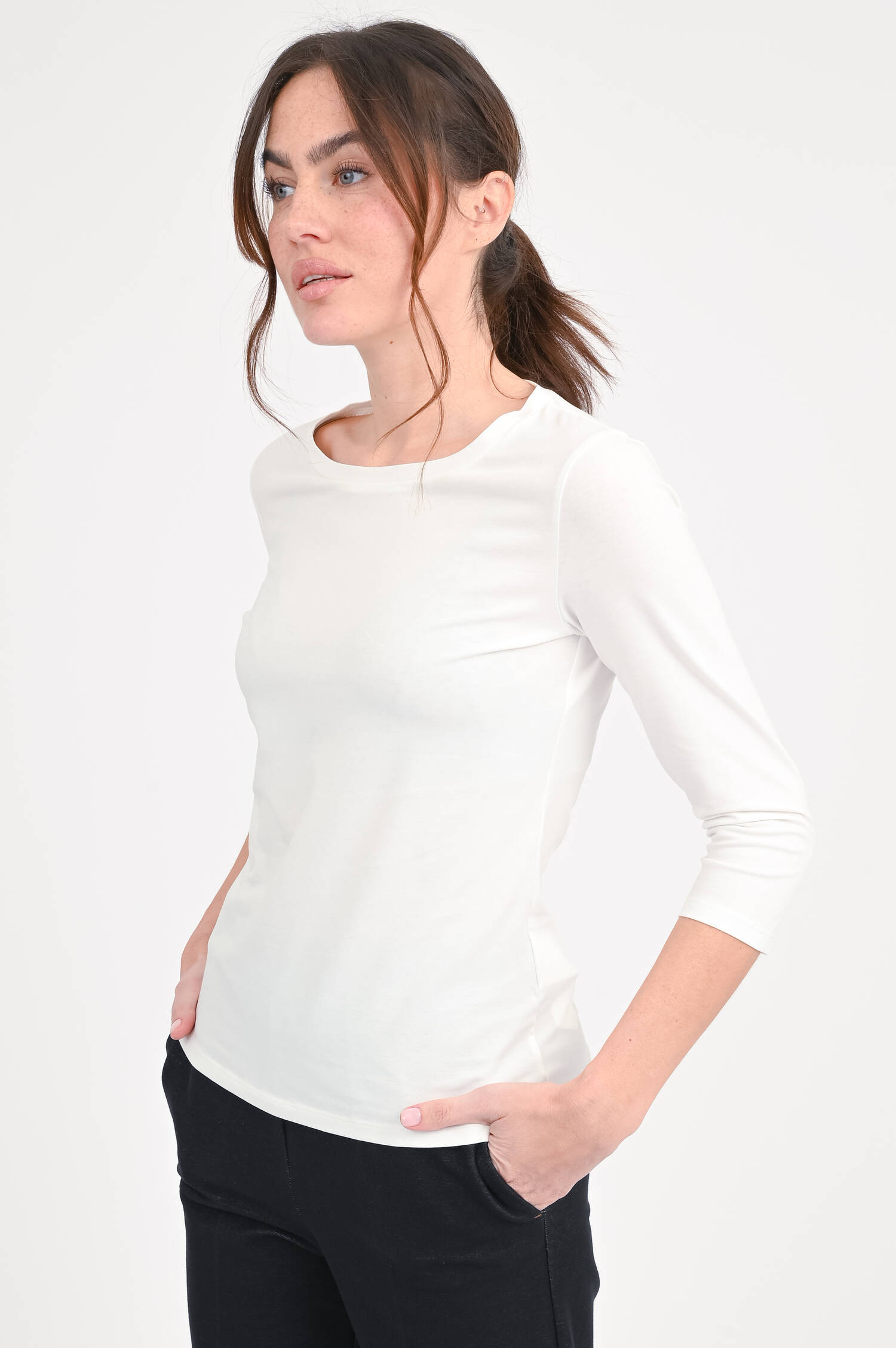 T-Shirt MULTIA mit 3/4 Arm in Natur