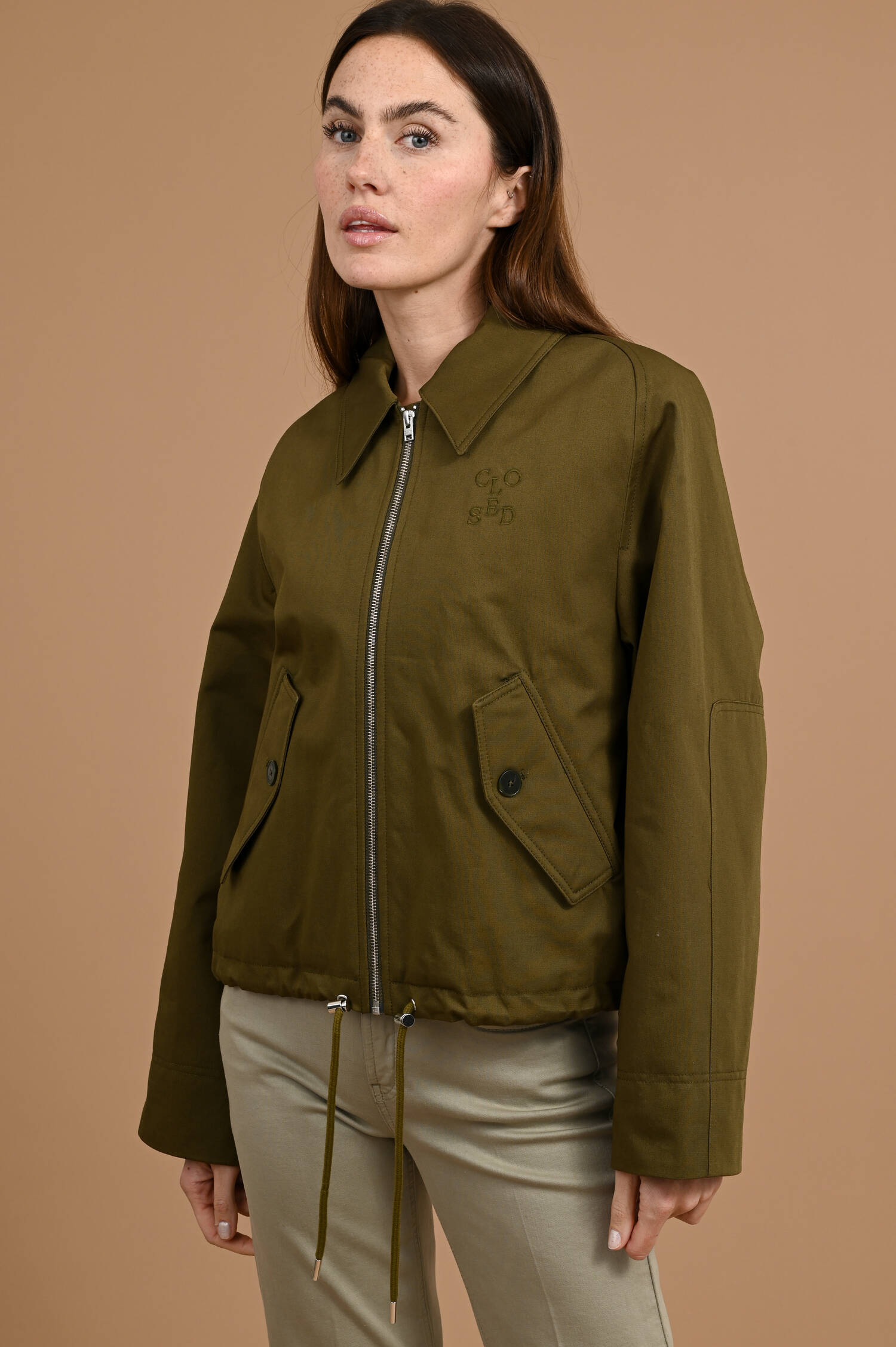 Blouson Jacke in Olive Blouson Jacke in Olive