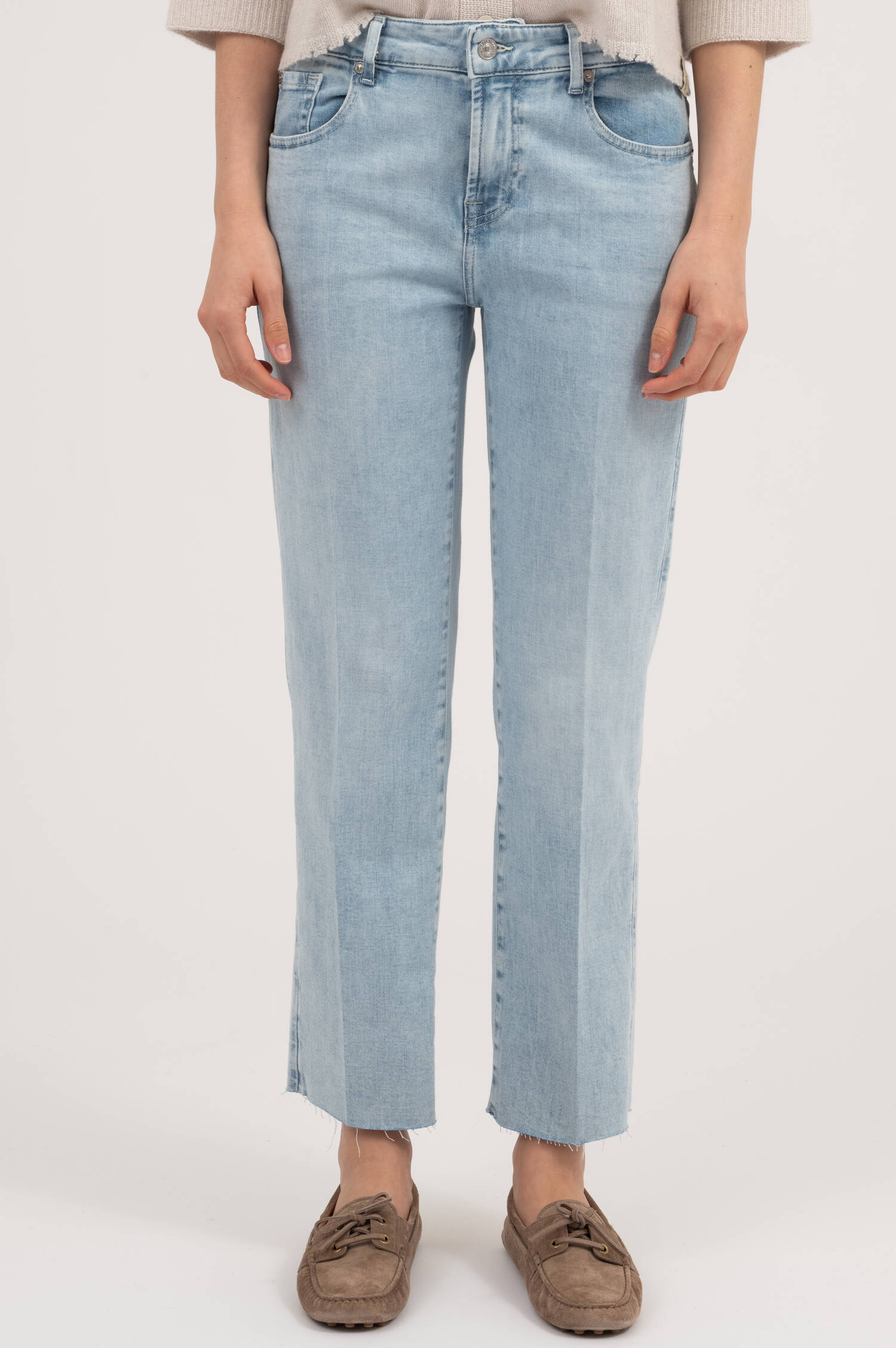 Straight Ankle Jeans CALIE in Hellblau