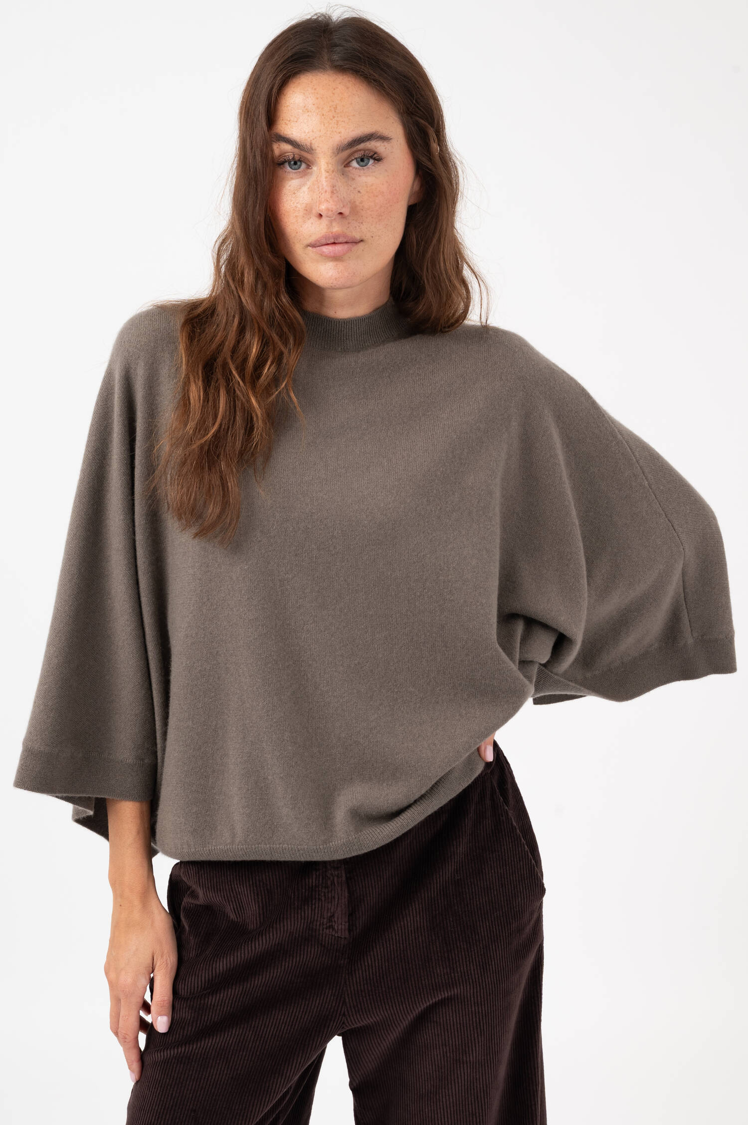 Cashmere Pullover KAJA in Taupe