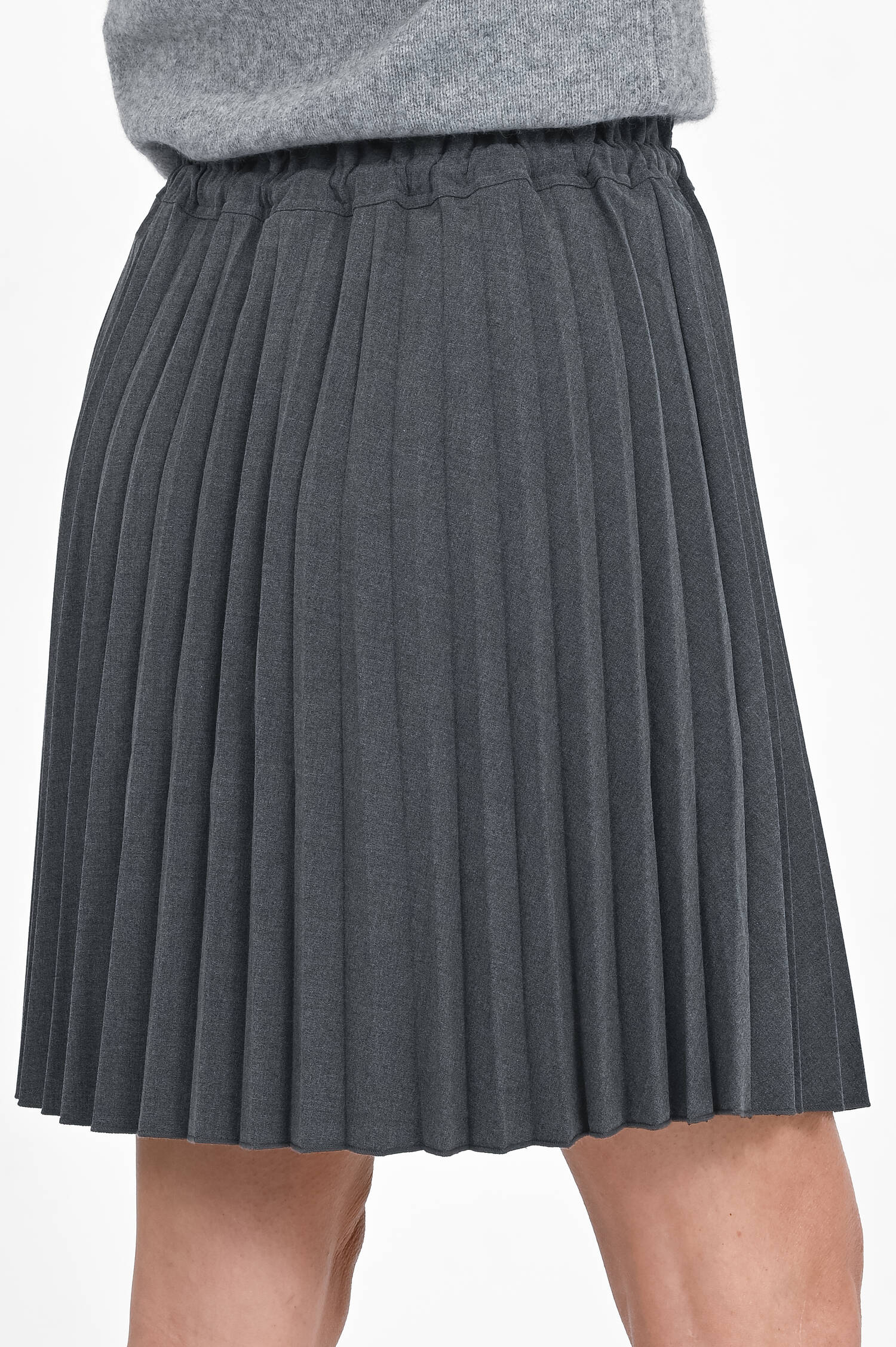 Mini-Rock mit Plissee-Optik in Dunkelgrau Mini-Rock mit Plissee-Optik in Dunkelgrau