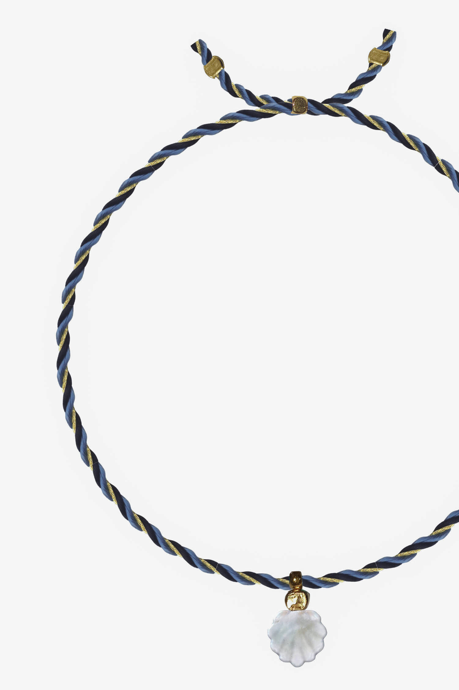 Armband mit PERLEN-MUSCHEL in Grün/Schwarz