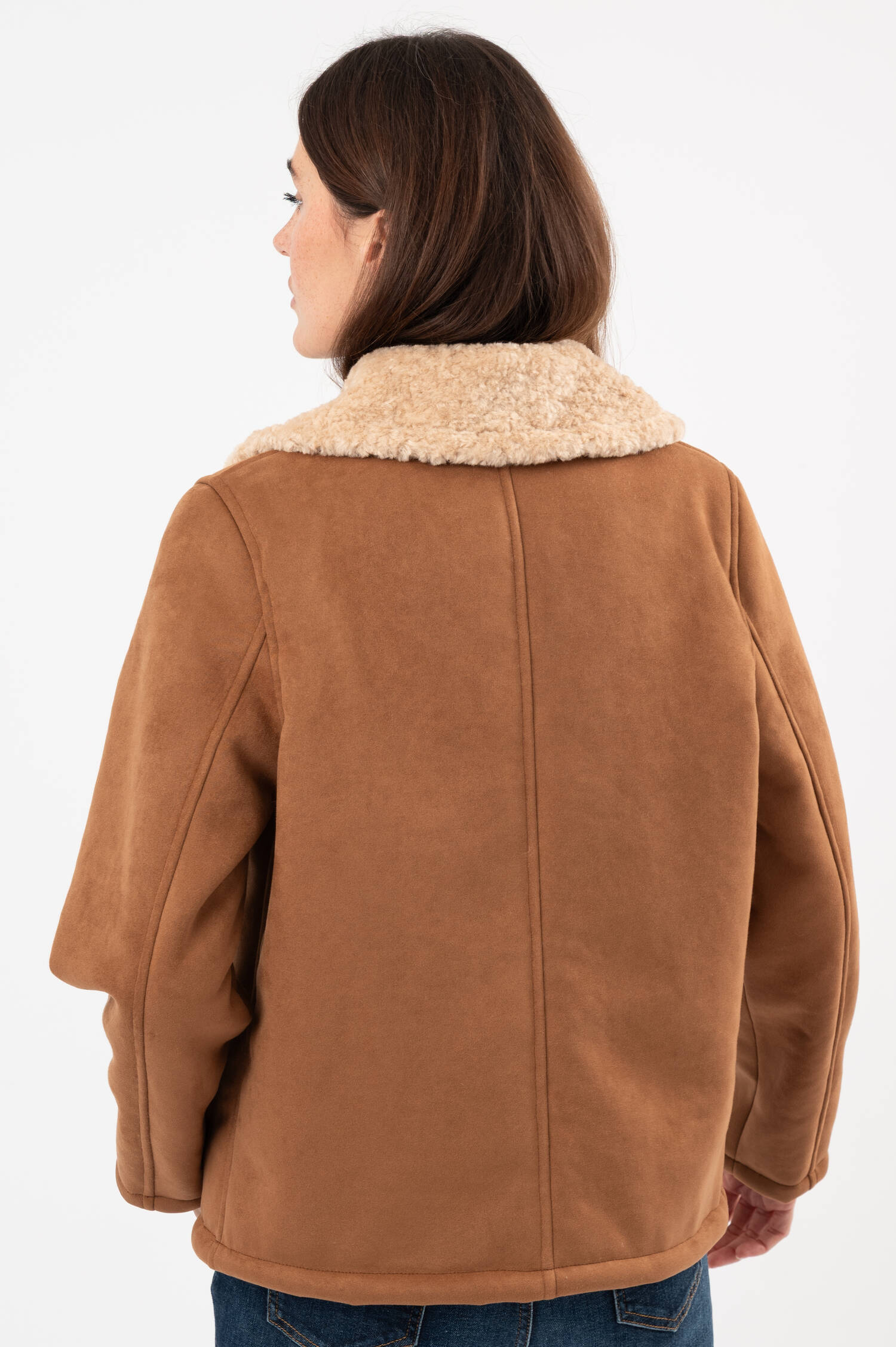 Faux-Fur-Jacke in Braun/Beige Faux-Fur-Jacke in Braun/Beige