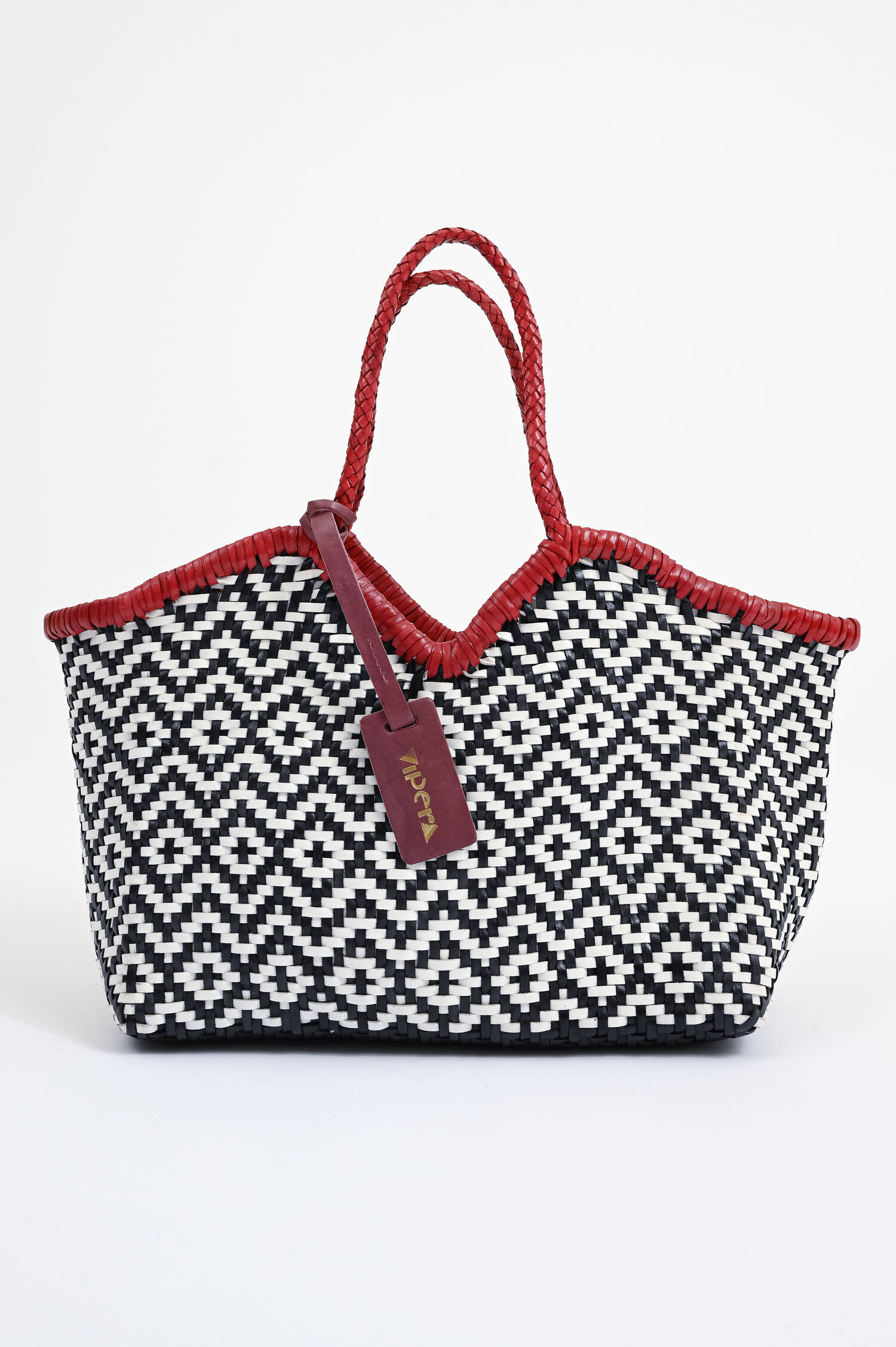 Shopper NERUDA in Schwarz/Weiß/Rot